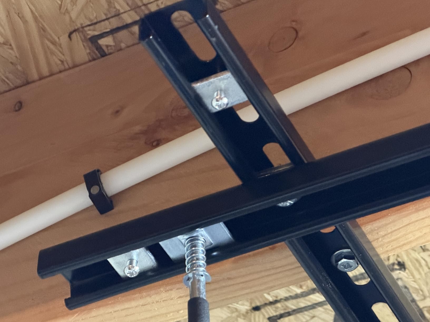 TORACK Ceiling Bike Rack for Garage, Ceiling-Mounted Bicycle Storage Hooks for 4 Bikes (Horizontal) or 8 Bikes (Vertical), Adjustable Overhead Bicycle Hooks for Mountain, Road, and Kids' Bike customer photo 1