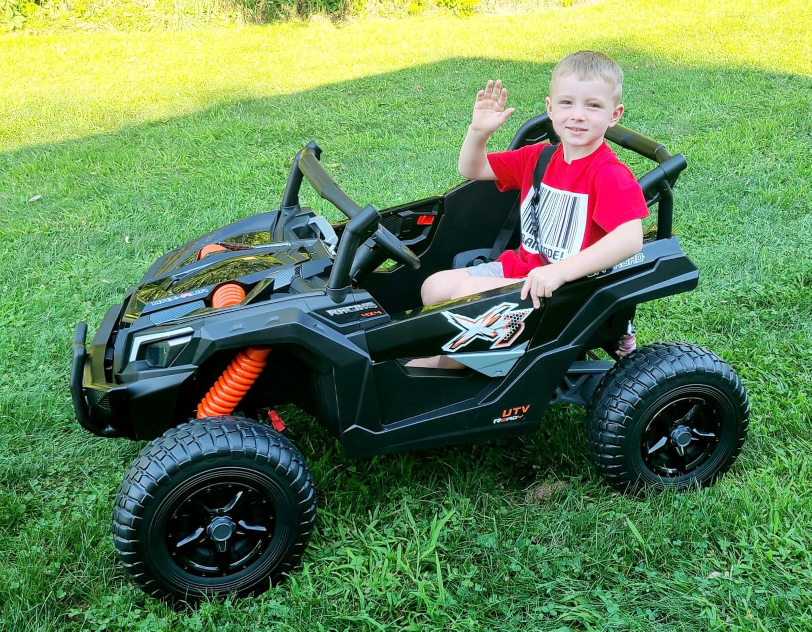XXXL 24V 2-Seater 4WD Kids Electric Ride On UTV, 24.4