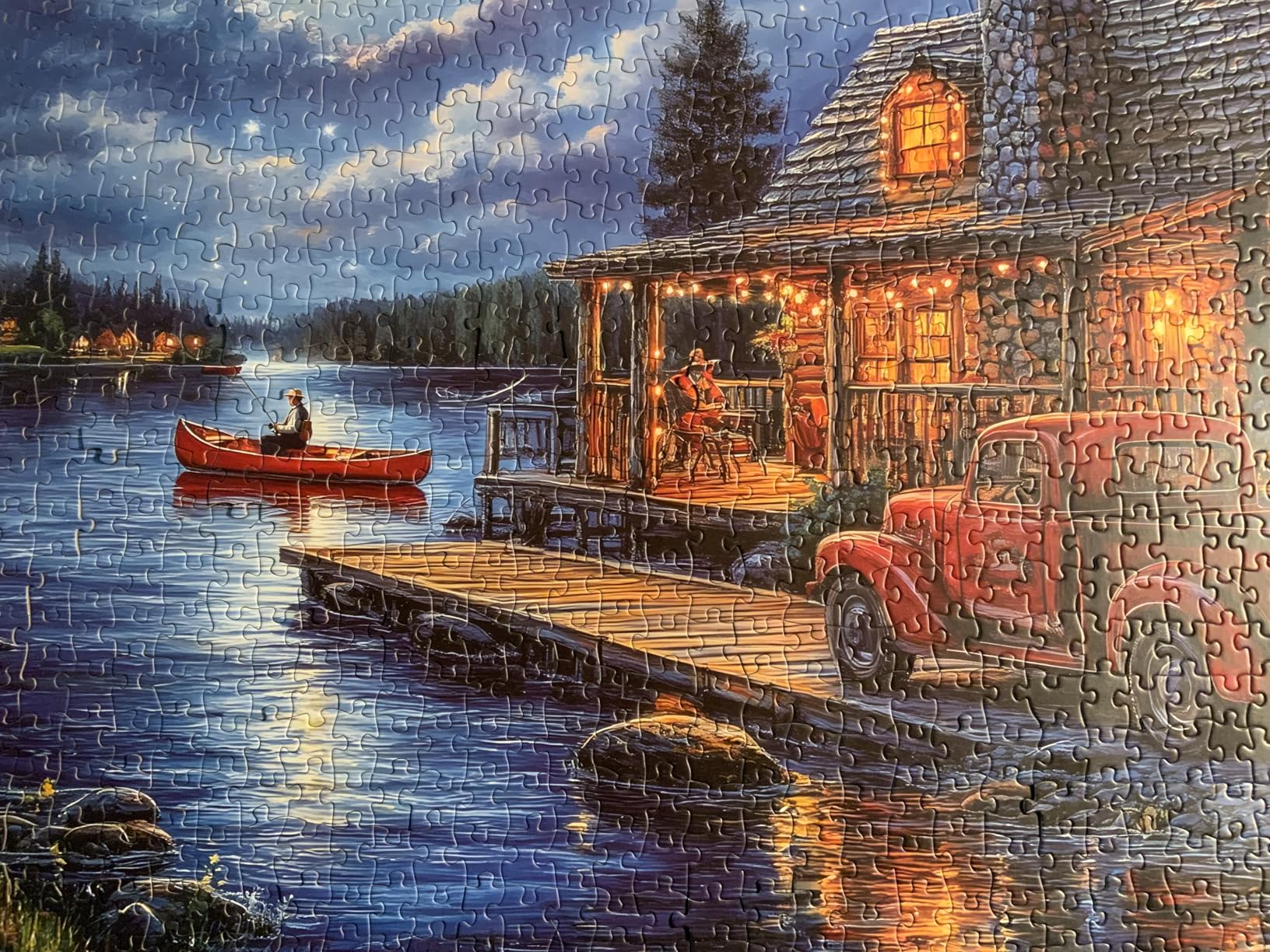 Puzzles for Adults 1000 Pieces, 2 Pack Unique 1000 Piece Lake and Night View Jigsaw Puzzles, Premium Scenic Landscape Puzzles & Nature Theme for Challenging Game Night customer photo 2