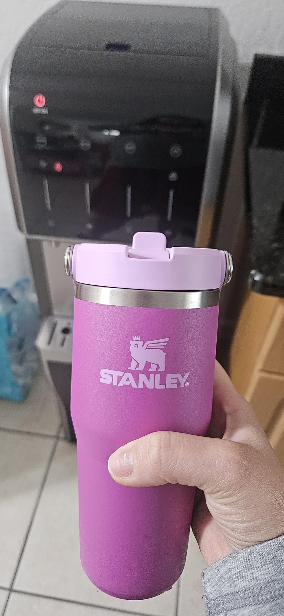 STANLEY IceFlow 2.0 Flip Straw Tumbler with Handle 30 oz | Twist On Lid and Flip Up Straw | Leak Resistant Water Bottle | Insulated Stainless Steel | BPA-Free | Goldenrod Coral customer photo 2