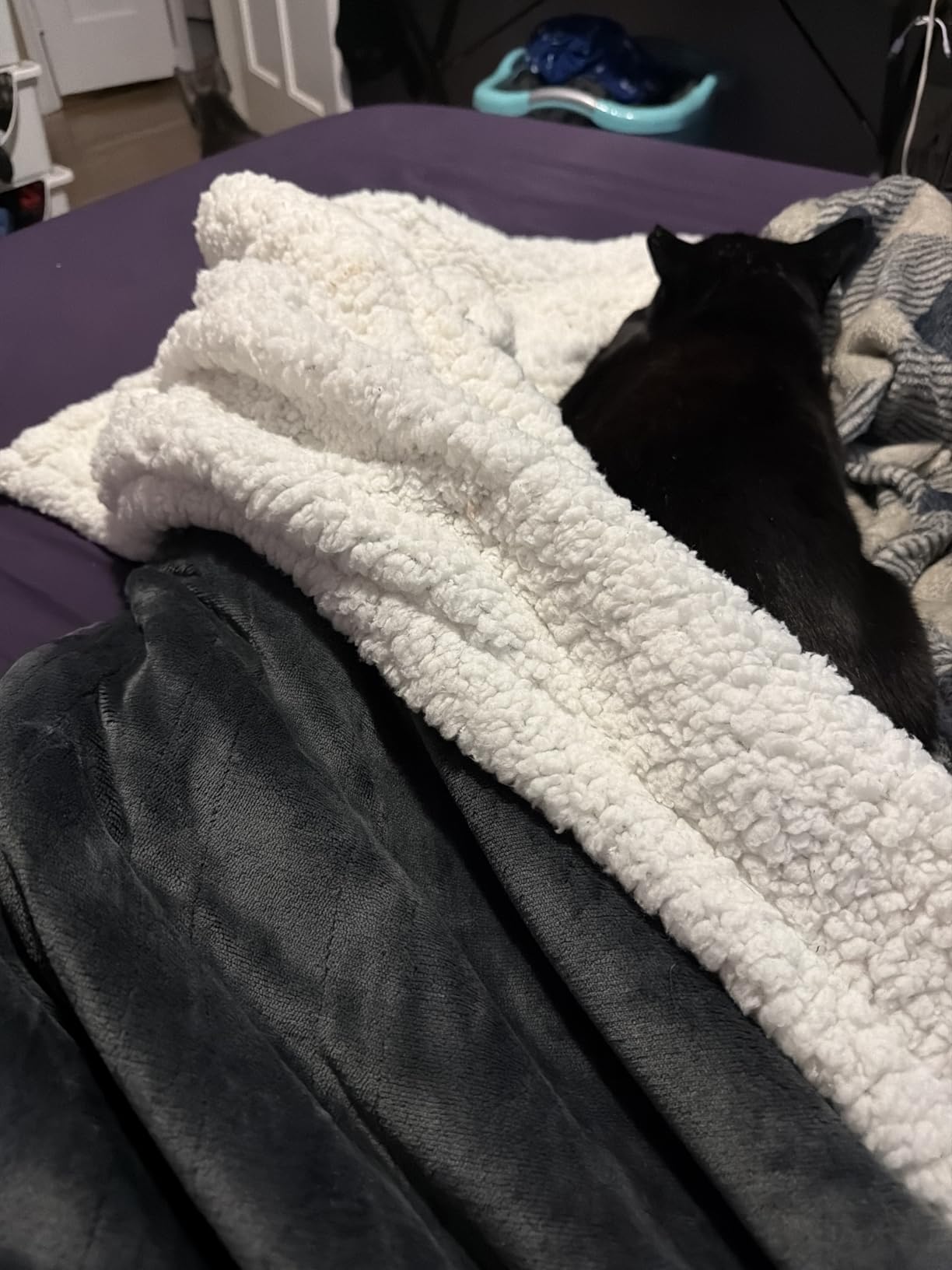 LaffyLo Electric Heated Blanket Full Size 72 x 84, Fast Heating Blanket, Dual-Sided Flannel Sherpa, 10 Heat Settings, 1-12 Hour Auto Off, Machine Washable, Dark Grey customer photo 1