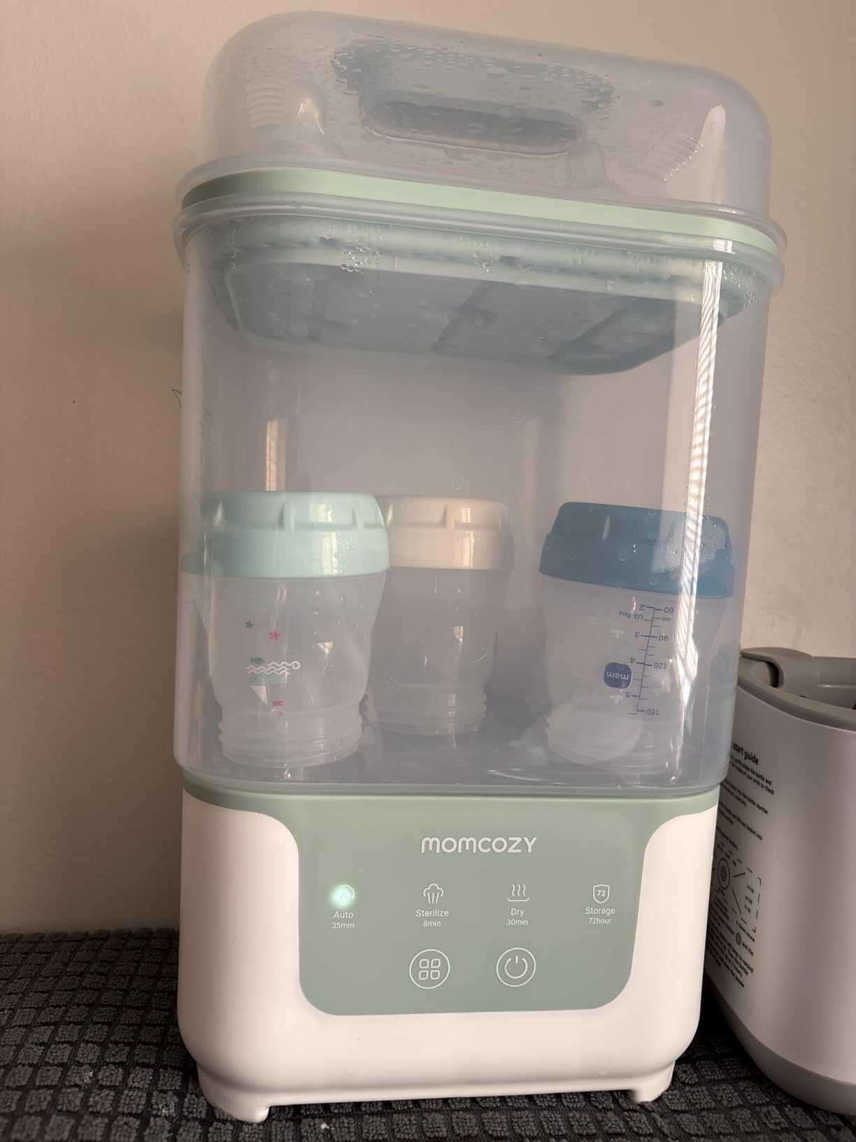 Momcozy New Modular Nesting 4 in 1 Compact Bottle Sterilizer and Dryer | Space-Saving Design, 6 Bottles Capacity, for Breast Pump Parts & Newborn Essentials, Drying Rack Included, for New Parents customer photo 2