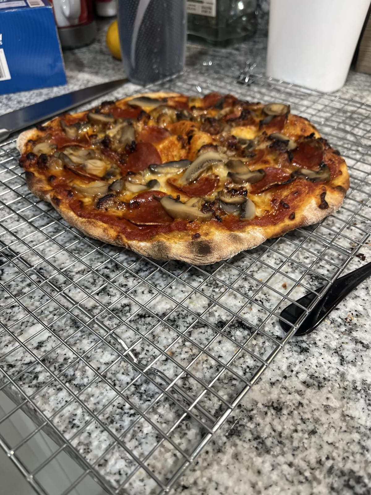 Current® Model P Smart Electric Pizza Oven, 12-Inch Stone, Slate | App Control Monitors Temperature; Countertop Design Heats to 850°F with No Turning Required. customer photo 1
