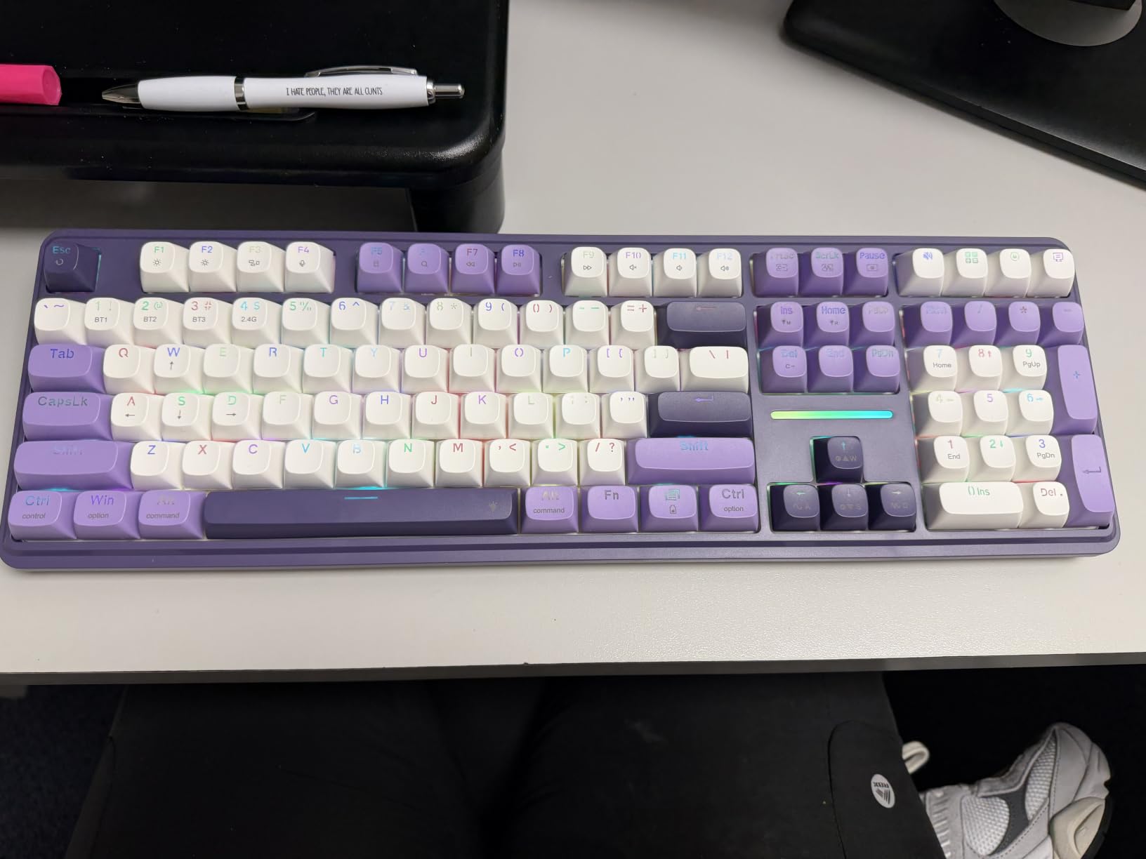 Redragon K745 PRO Wireless 108-Key Gasket RGB Gaming Keyboard, 4 Hotkeys | Extra Shortcut Keys, 0-Delay Tri-Mode, Cushioned Noise Dampening for Creamy Thocky Sound, Unfaded PBT Keycaps, PRO Software customer photo 2
