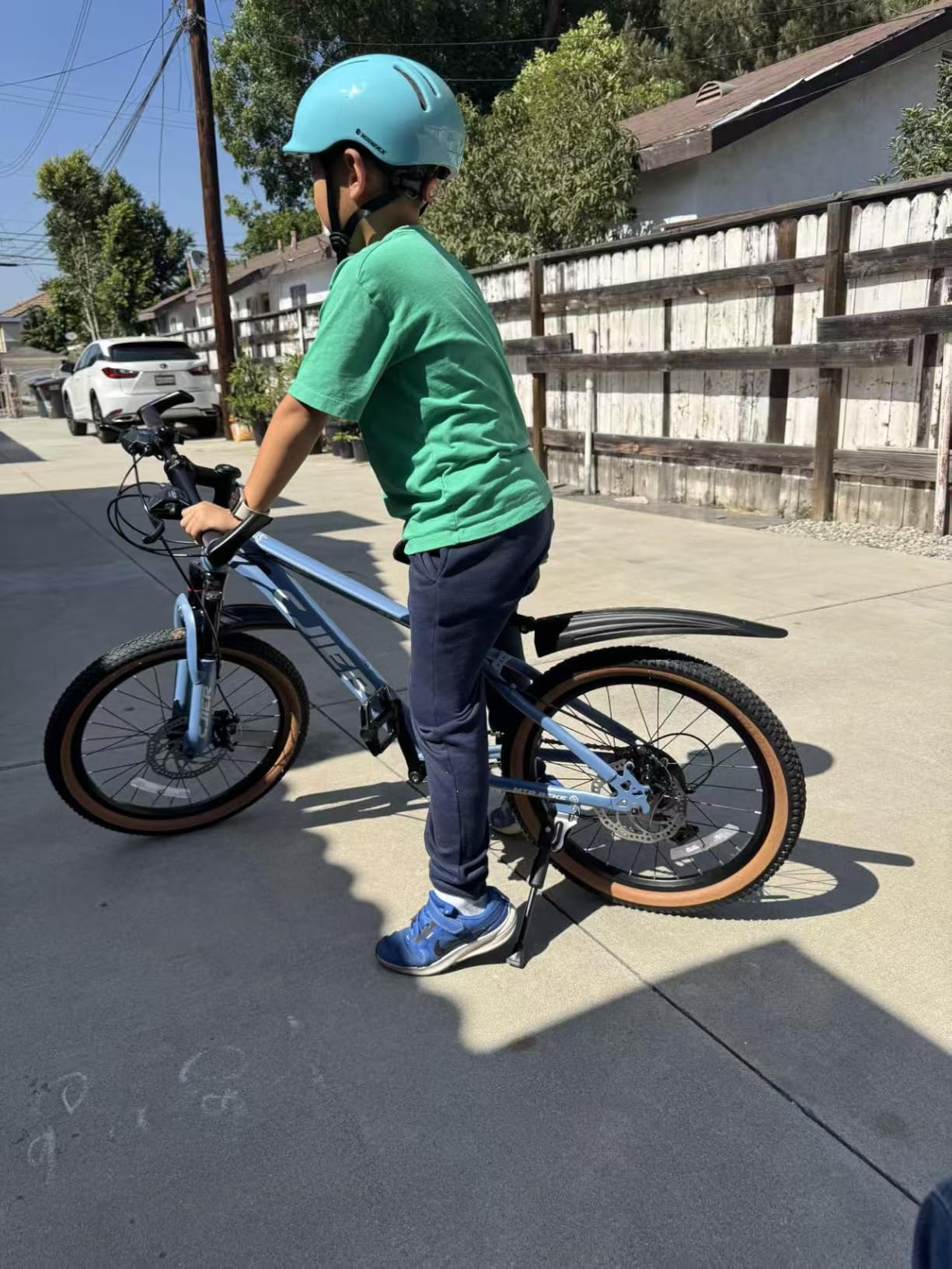 DEYGIA 24/26 inch Kids Mountain Bike, 21 Speeds Kids Bike for Boys/Girls, 2.125'' Tires MTB Bicycle with Suspension Fork, Disc Brakes, Internal Wiring Frame, Auxiliary Handle customer photo 1