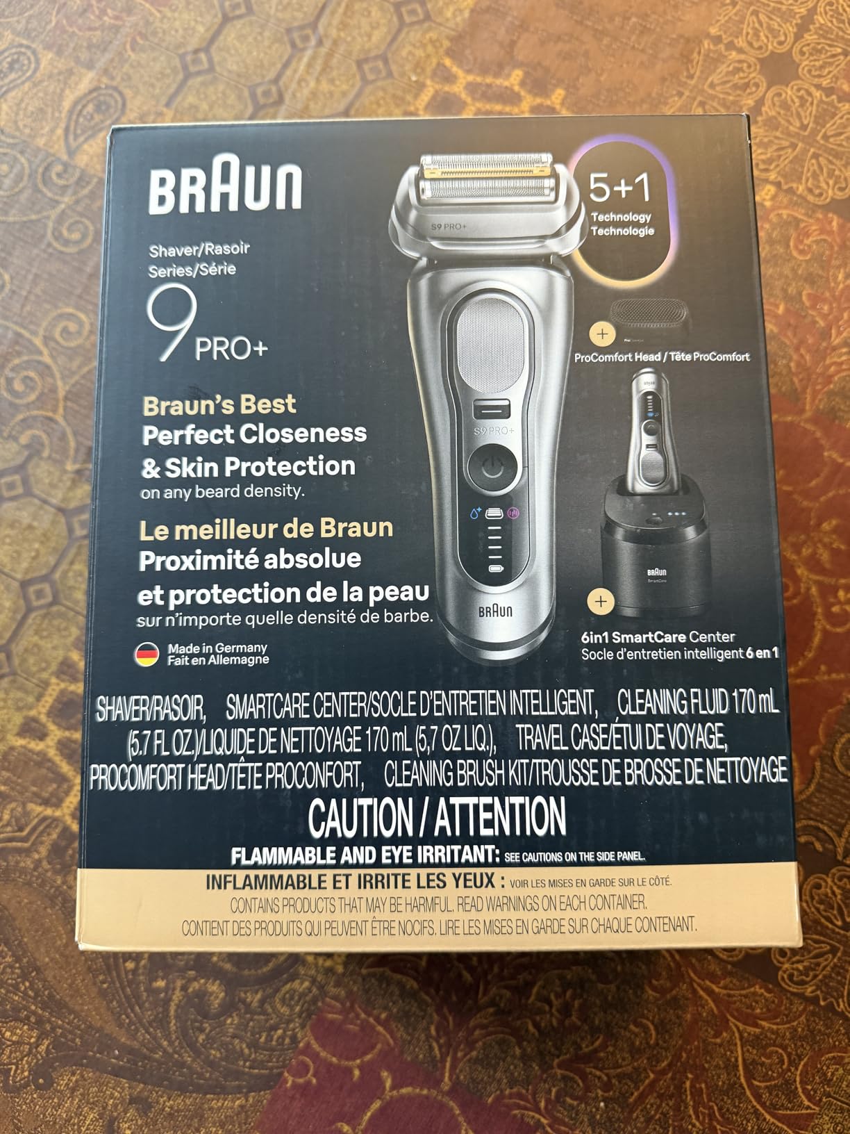 Braun Series 9 PRO+ Electric Shaver for Men, Wet & Dry Foil Razor, 6-in-1 SmartCare Clean & Charge Center, Built-in Precision ProTrimmer, ProComfort Attachment, Travel Case, Silver 9697cc customer photo 1