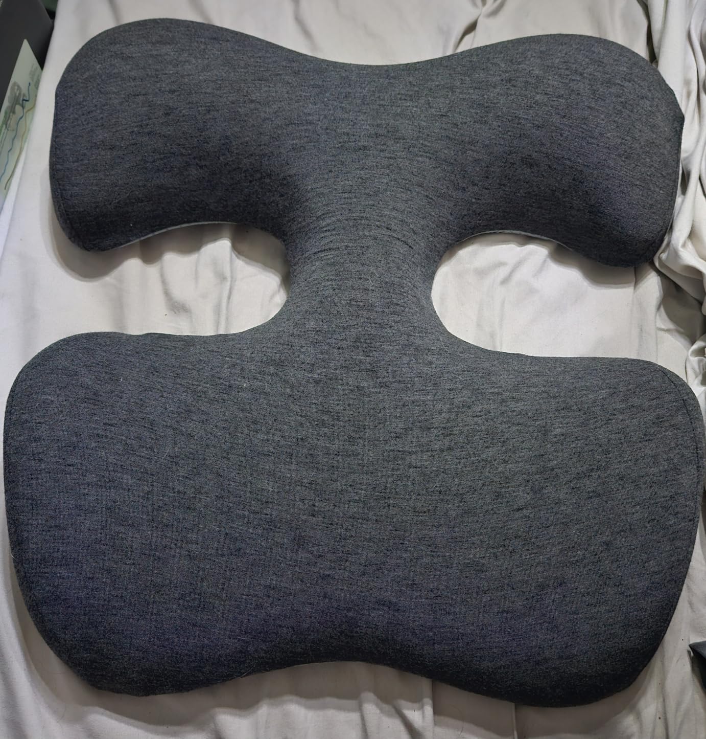 Breast Pillow and Face Down Pillow for Massage Set, Women's Massage Bolster Sleeping for Bed with Non-Slip Bottom, Home Head Chest Cushion for SPA - Dark Gray customer photo 1