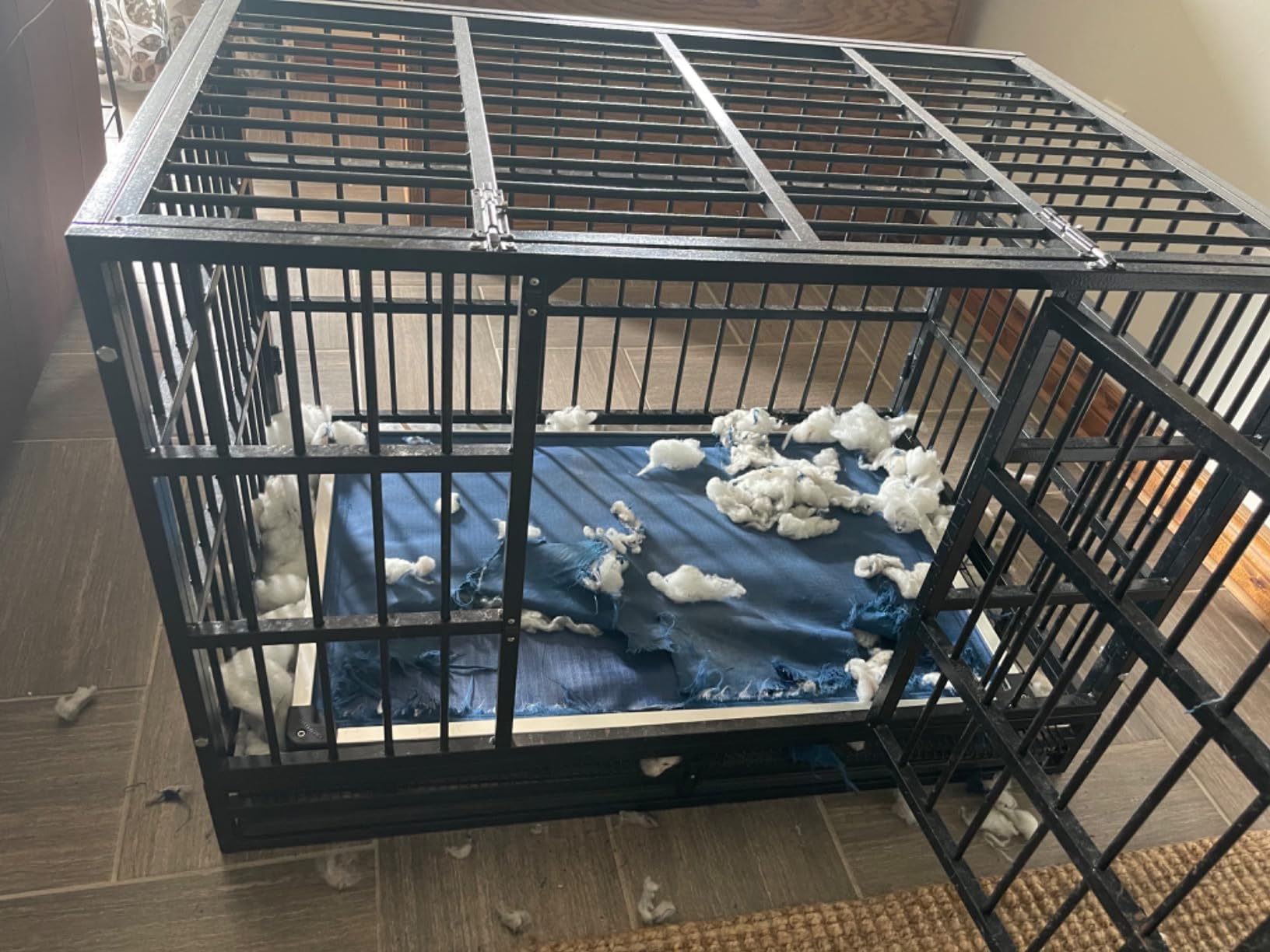 K9 Ballistics Chew Proof Armored Padded Dog Crate Bed, L, Obsidian Black | Virtually Indestructible Pad for Aggressive & Anxious Chewers, Comes Preassembled, 41
