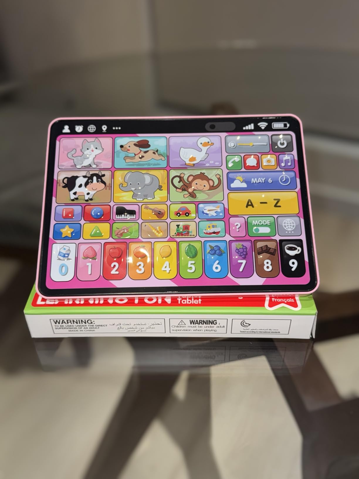 Trilingual Learning Toy Tablet with Music & Sound, Montessori Speech Therapy Toys for 1 Year Old Girl Boy Musical Baby Toy 12-18 Months Toddler Girl Toys Age 1-2 2-3 Birthday Gifts (Pink) customer photo 1