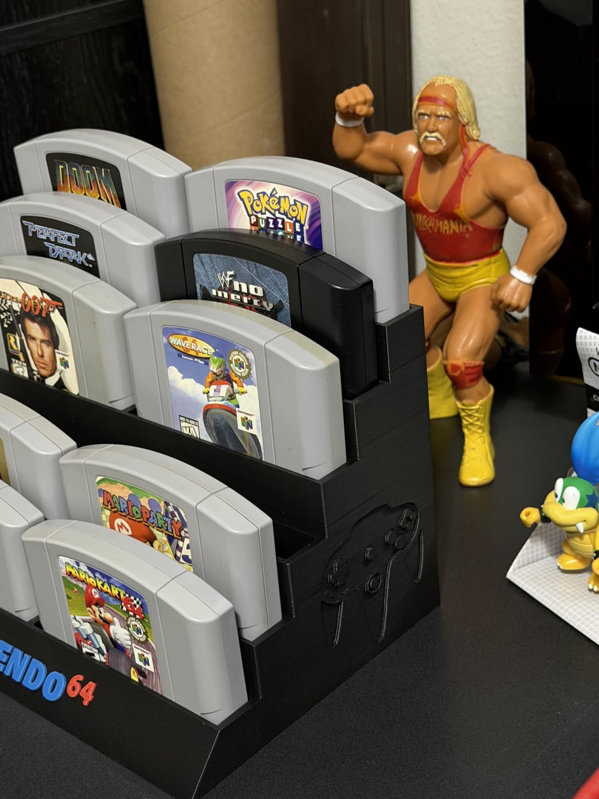 N64 Game Storage Display Stand, 12 Cartridge Holder 3d printed customer photo 1
