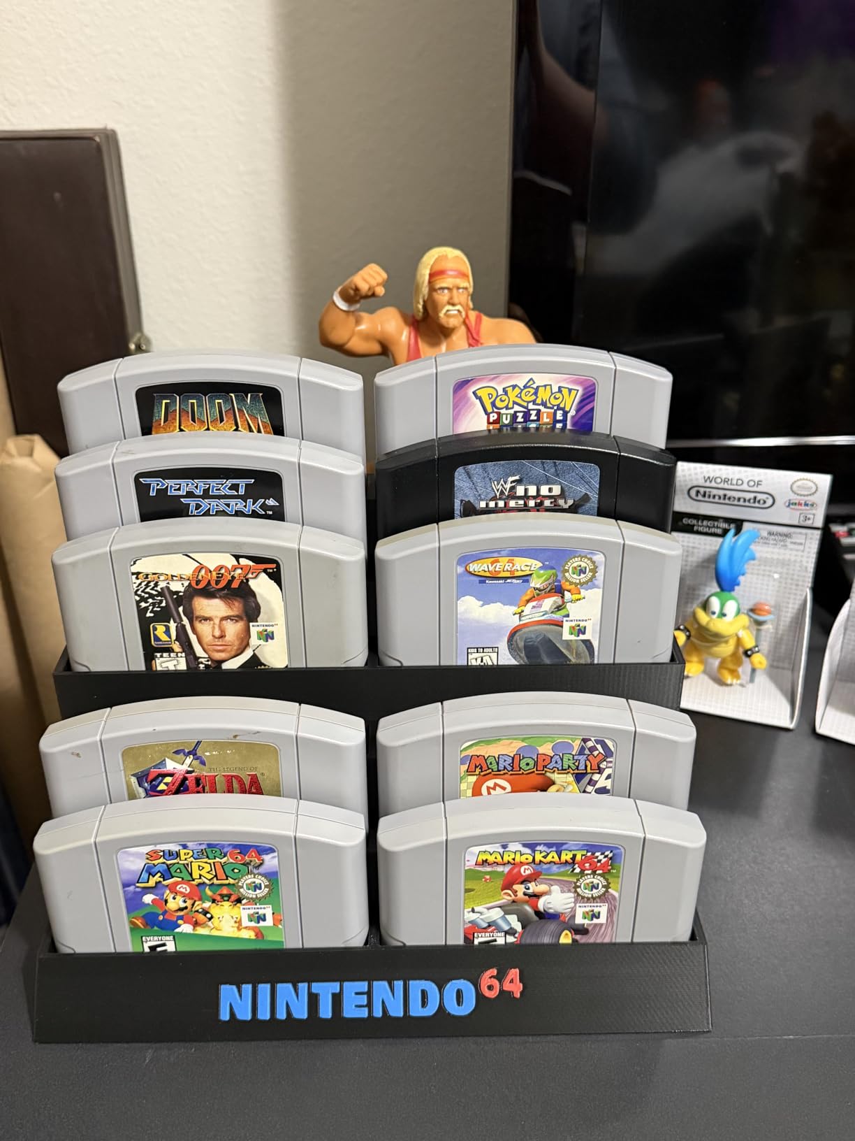 N64 Game Storage Display Stand, 12 Cartridge Holder 3d printed customer photo 2