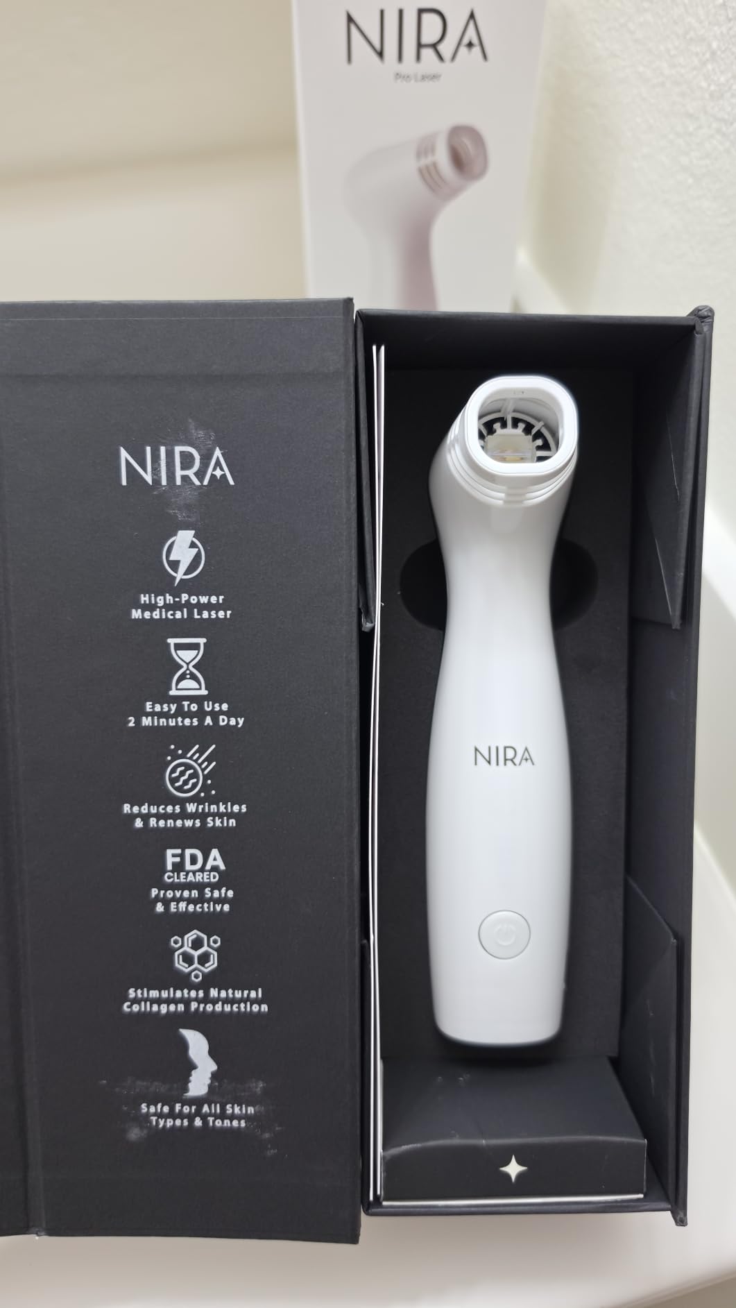 NIRA - FDA Cleared Anti Aging Laser, Red Light Mask Alternative, Large Area | Clinically Proven Wrinkle Reduction, Longevity Technology, Pain Free Collagen Stimulation, Face, Neck and Chest Treatment customer photo 2