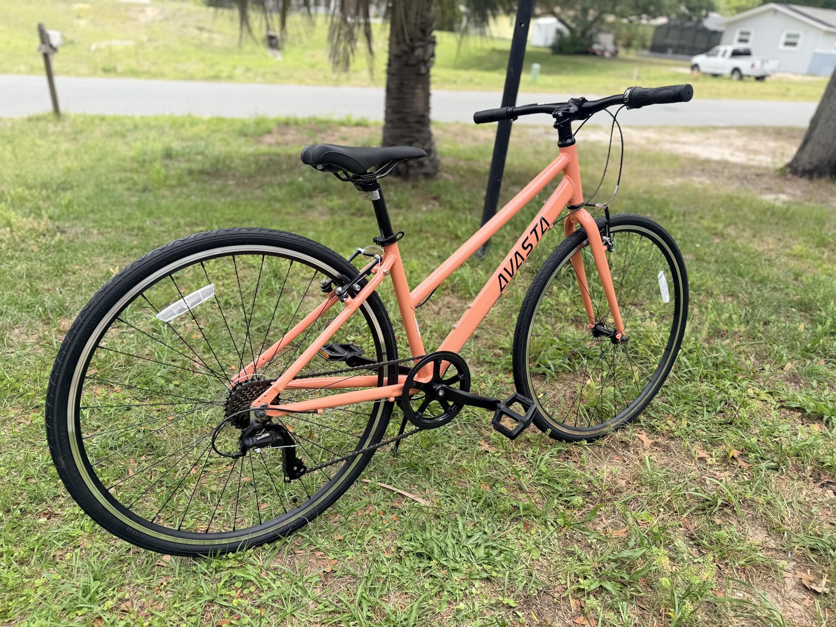 Populus 700C Road Bike for Women with Kickstand, 15 17 Inch Lightweight Step Through Aluminum Alloy Frame, 7-Speed Drivetrain, Multiple Colors customer photo 2