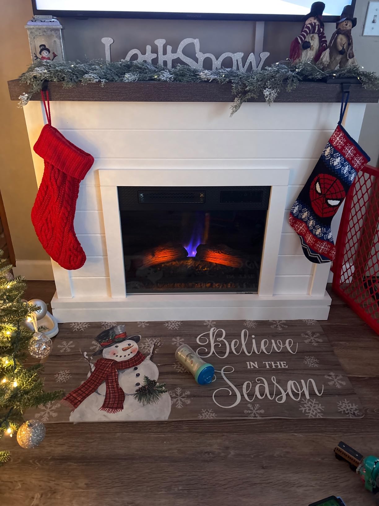 duraflame Shiplap Wall Mantel Electric Fireplace, Weathered Grey customer photo 1