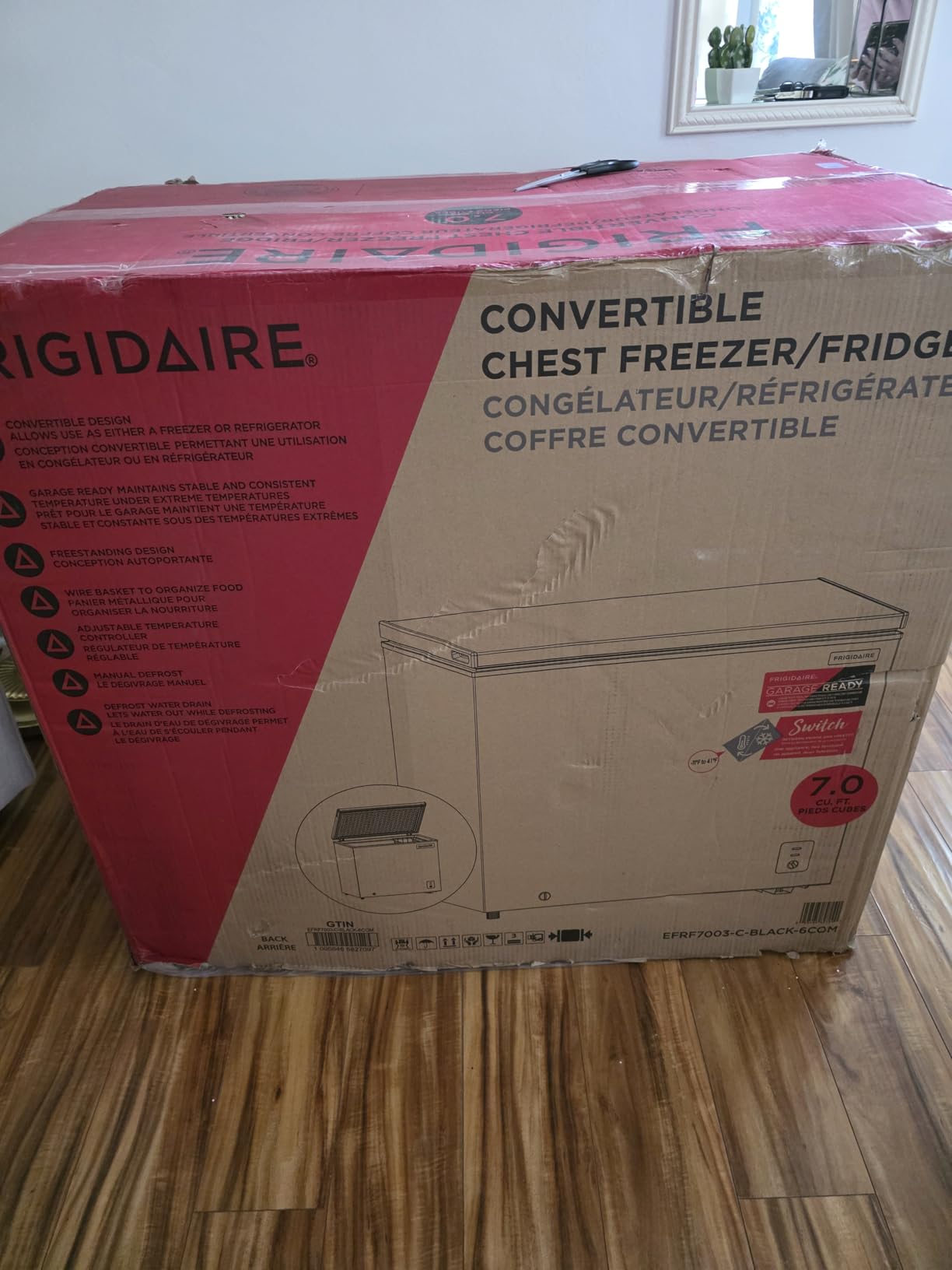 Midea Chest Deep Freezer, 2.0 Cu. Ft. Capacity, Adjustable Thermostat, Removable Vinyl Coated Wire Basket, Easy Defrost Drain, Garage Ready, Pearl White customer photo 1