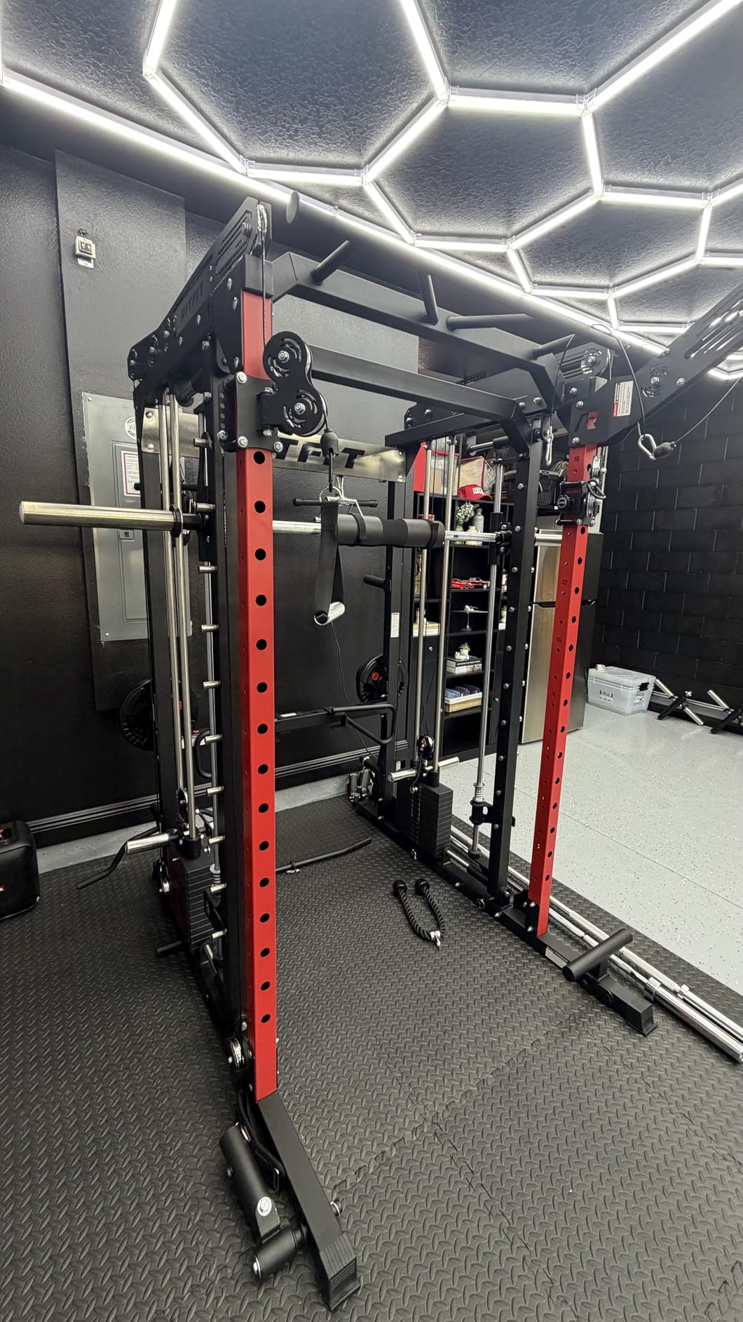 RitFit M2 3D Smith Machine with Steel Weight Stack, 60x60mm Power Cage | All-in-One 286lbs Weight Stack, Cable Crossover, 2000lbs Capacity Power Cage customer photo 2