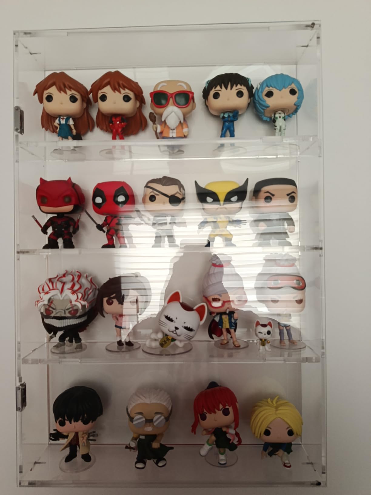 WINKINE Oversized Display Case Compatible with Funko Pop Out of Box, Acrylic Floating Shelf Wall Mounted, Clear Display Cabinet Box for Collectibles, Toys, Figure Stand Storage (Clear-4 Tier) customer photo 2