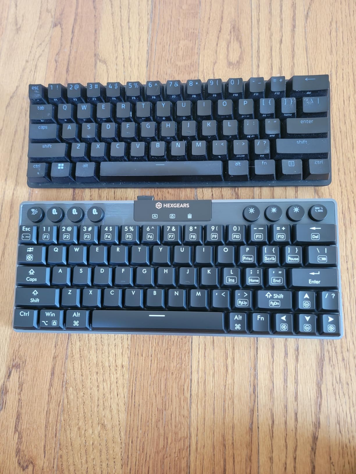 Hexgears A1 Low Profile Wireless Mechanical Keyboard - Linear | Bluetooth 5.0/2.4GHz/USB C, Hot Swappable, RGB Backlit, 60% Compact TKL, Aluminum, Portable for PC/MAC customer photo 1