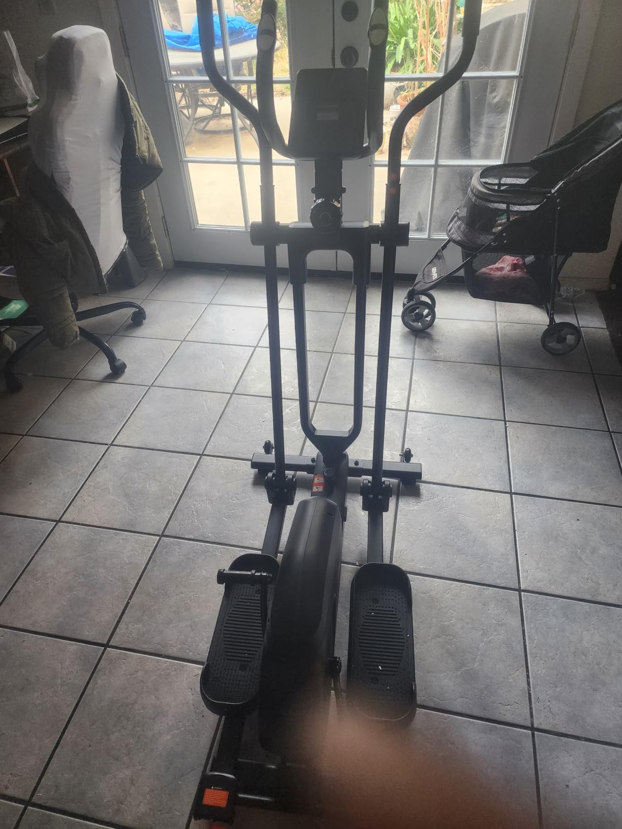 YOSUDA Foldable Elliptical Exercise Machine for Home, 15IN Stride Compact Folding Elliptical Training Machine Only 2 sq ft for Small Spaces, Elliptical Cross Trainer with 16 Magnetic Resistance Levels customer photo 2
