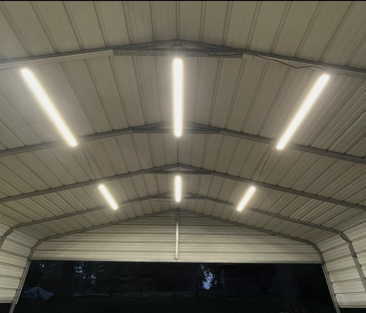 Upgrade Super Bright 6 Pack 60W LED Shop Lights 4FT 9000LM 5000K for Shop | 4' 5000K 48 inch Linkable 4FT LED Shop Light Fixture For Workshop Garage Warehouse Workbench Supermarket Basement Barn customer photo 2