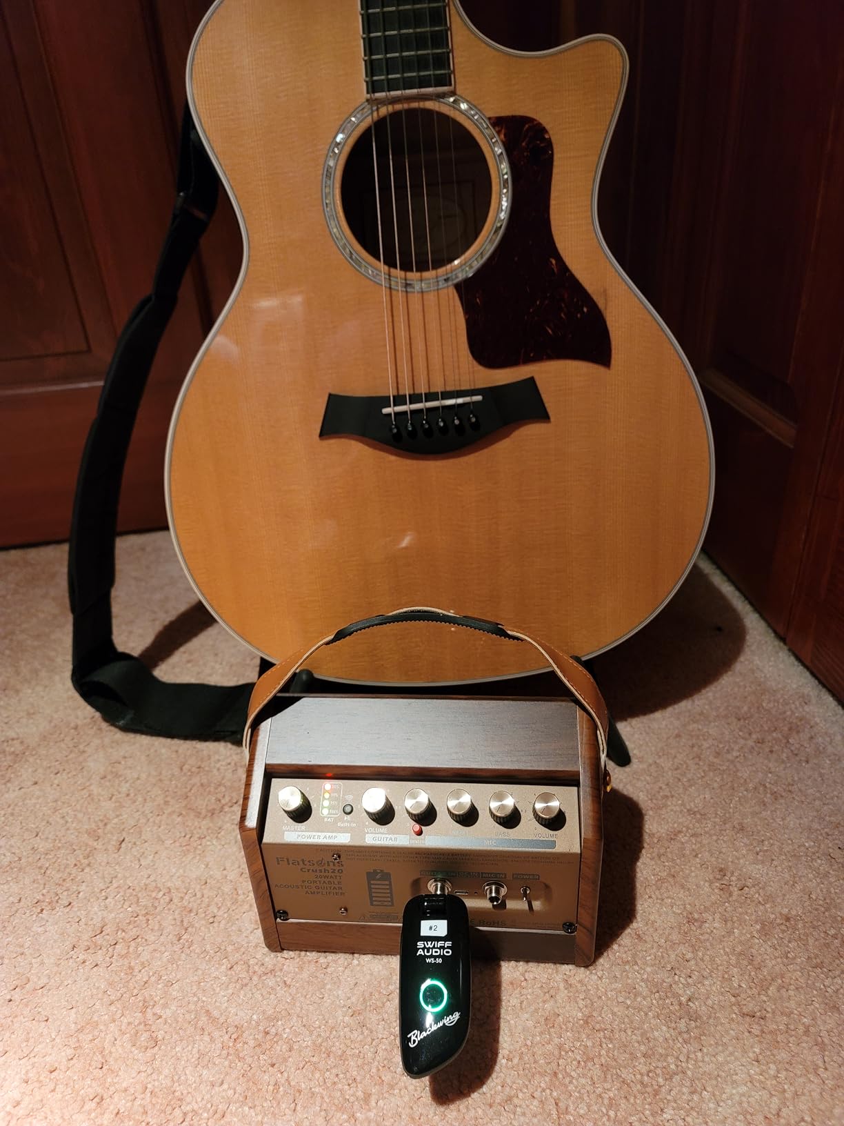 Flatsons Crush20 20W Rechargeable Acoustic Guitar Amp | 6.35mm Mic & Acoustic Guitar Dual Input, Reverb, 2-Band EQ, 8H Battery Life customer photo 2