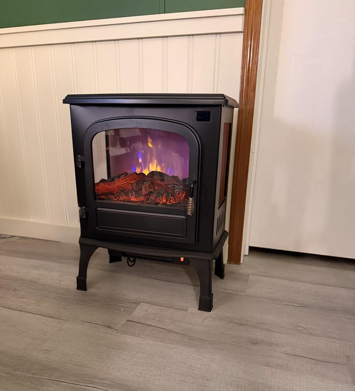 Sweetcrispy Freestanding Electric Fireplace Heater, 26