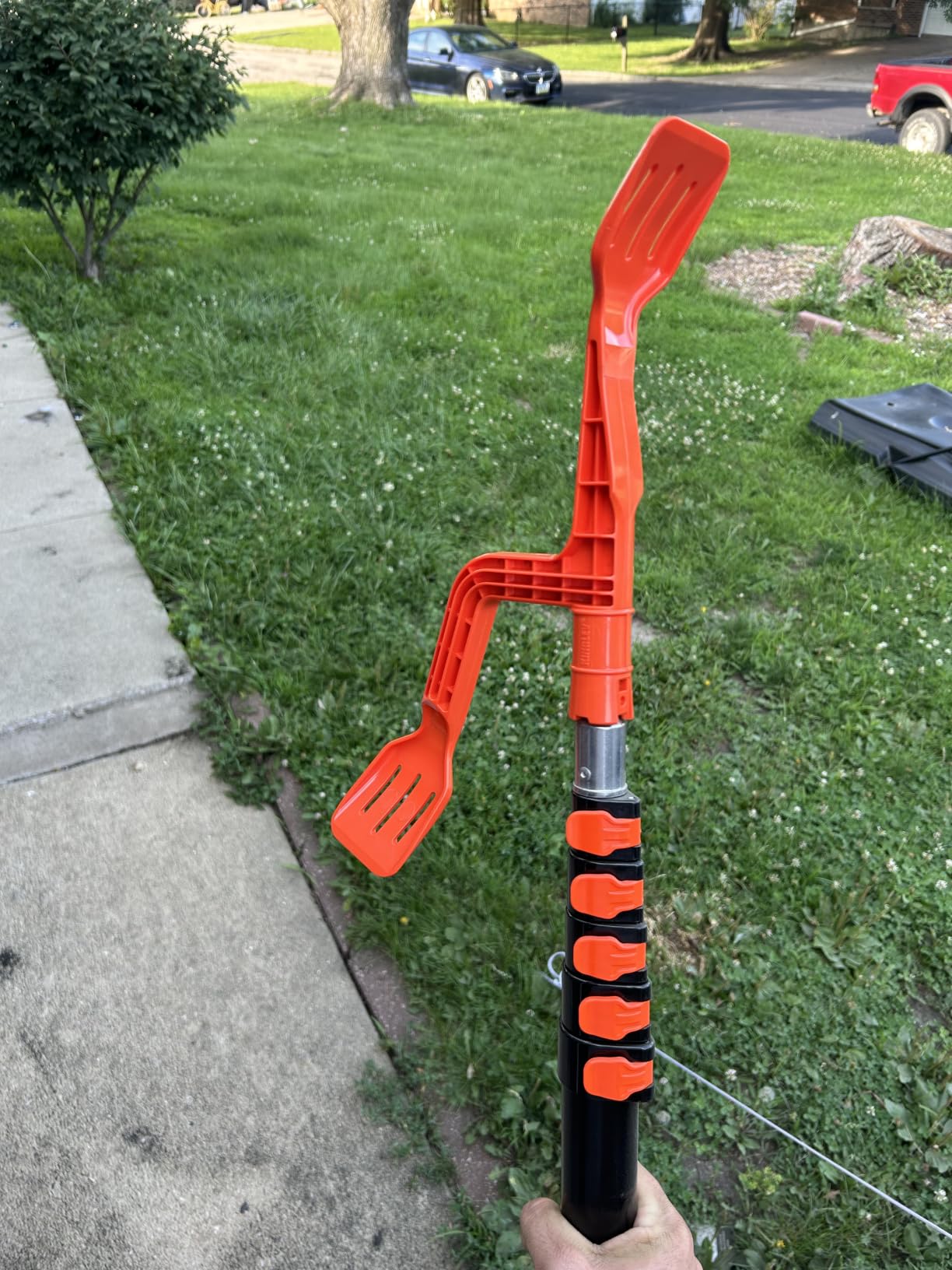 Gutter Cleaning Tools from The Ground, Multi-Angle Cleaner, Scoop & Brush & Mini Rake for rain Guard Cleaning and Leaf Removal from Gutter Guard(No Pole) customer photo 1