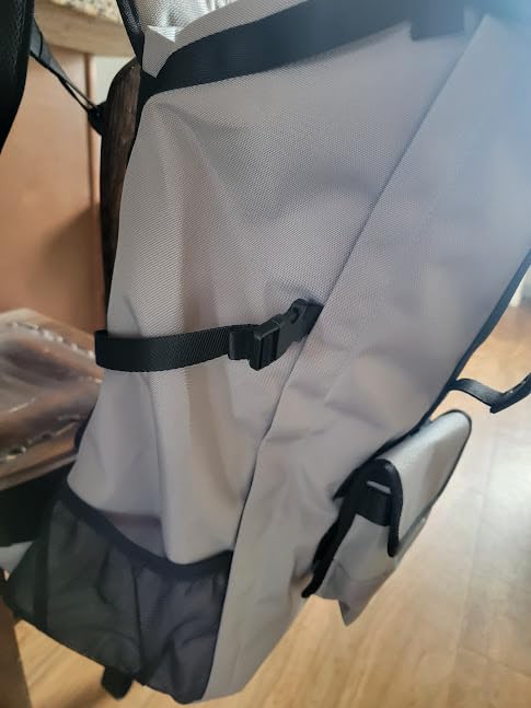 Waterproof Dog Backpack Carrier for Medium Dogs Under 30 lb, Grey | 4-Layer Protection, Adjustable Dog Hiking Backpack with Storage Pockets, Reflective Strips, Non-Slip Handle for Travel customer photo 1