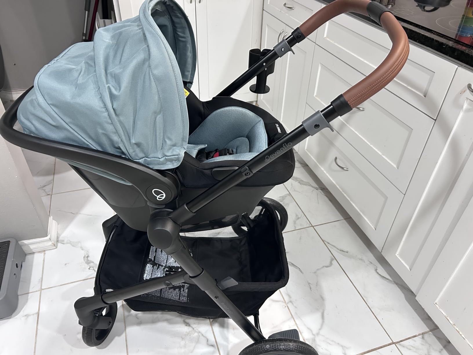 Pivot NXT Travel System w/ Revolve180 LiteMax NXT Infant Car Seat | 6 Modes of Use, Rotating Rear-Facing Lightweight Preemie and Infant Car Seat 3-30 lbs (Pacific Green) customer photo 2