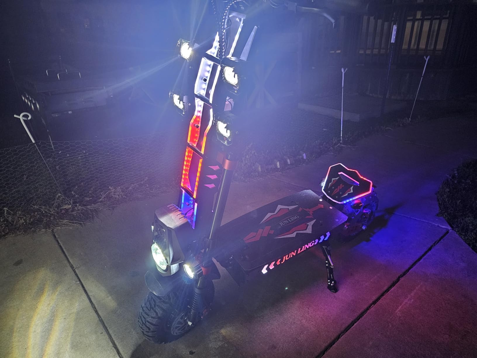 Electric Scooter for Adults, Max 45-56MPH & 50-75Mile Range, 10000W/3600W Dual Motors, 60V 18.2/30AH, Dual Suspension Folding E-Scooter with LED Lights & Off-Road Tires customer photo 1