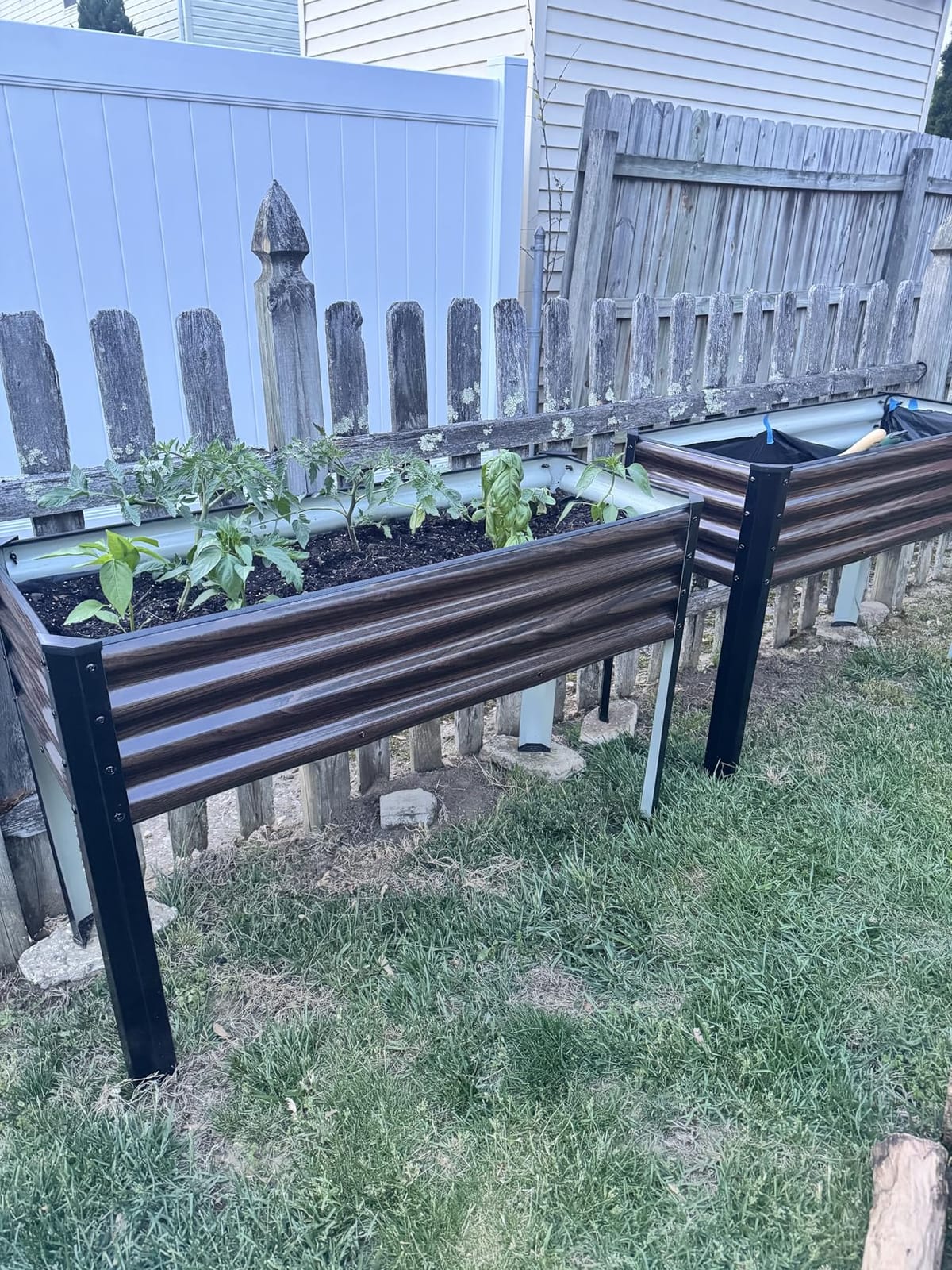 SnugNiture Raised Garden Bed with Legs, 2PCS 48x18x32in, Brown | Metal Elevated Raised Planter Box, for Backyard, Patio, Balcony, Outdoor Standing, Flower Bed, Herb Garden Planter customer photo 1