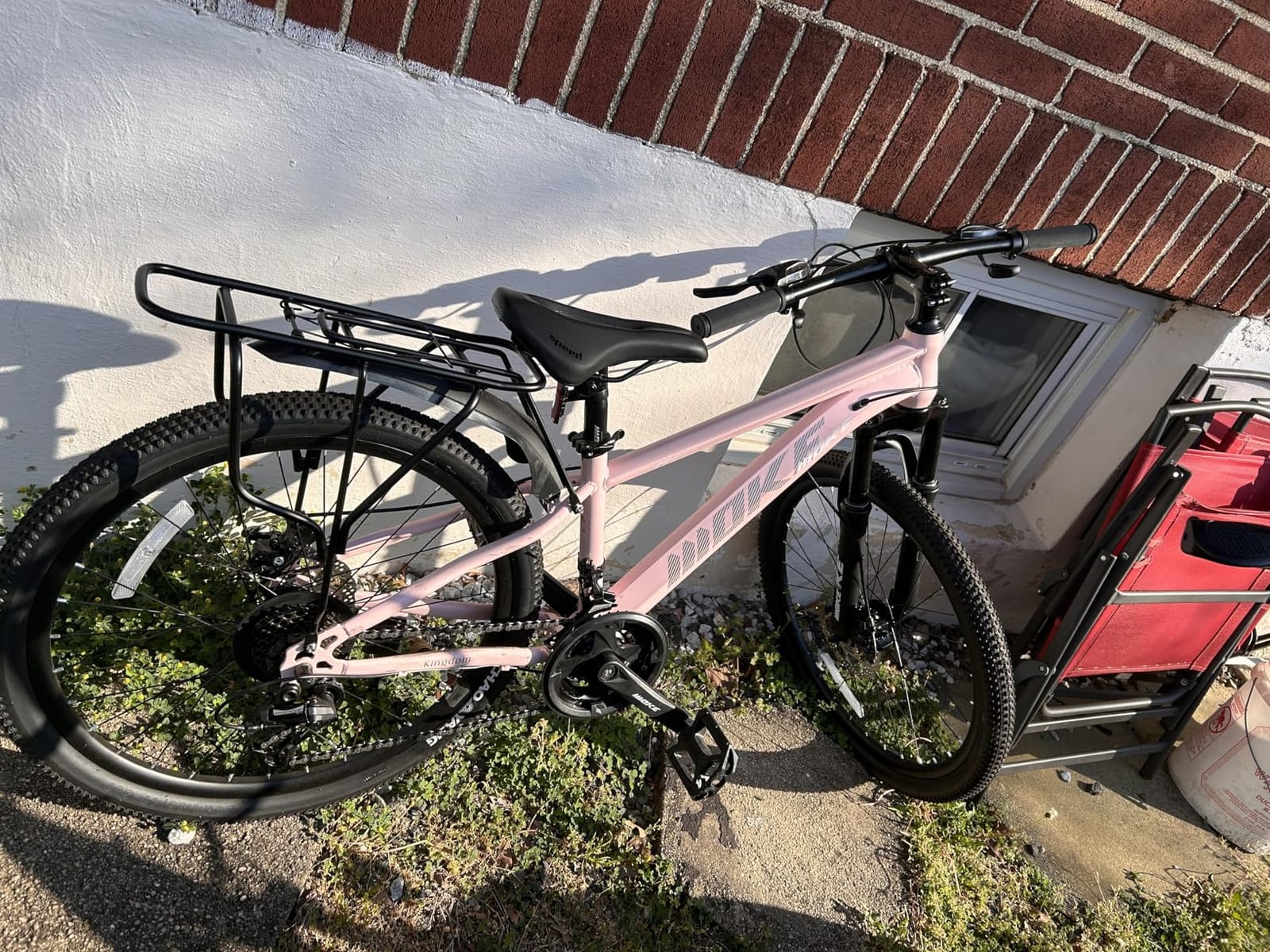 DEYGIA 24 26 inch Mountain Bike for Boys and Girls, 21-Speed Drivetrain, Kids Mountain Bike with Rear Rack, Suspension Fork, Dual Disc Brakes, Internal Cable, Kids' Bicycles with Multiple Colors customer photo 1
