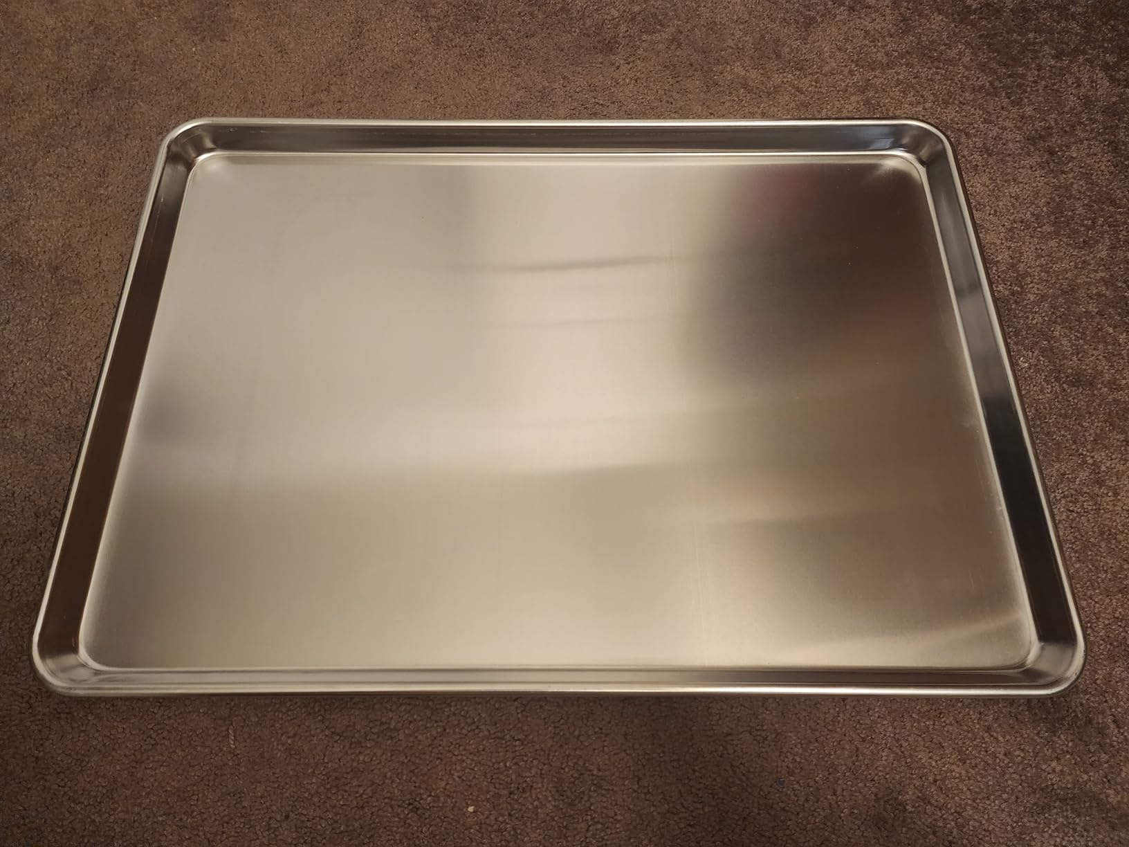 Full Size Commercial Quality Baking Sheet Pan, Bastwe Aluminum Cookie Tray Pan for Oven, Freezer, Bakery, Hotel Restaurant, Thick Steel Rim Prevents Warping (6 Pack, 26 x 18 Inch) customer photo 2