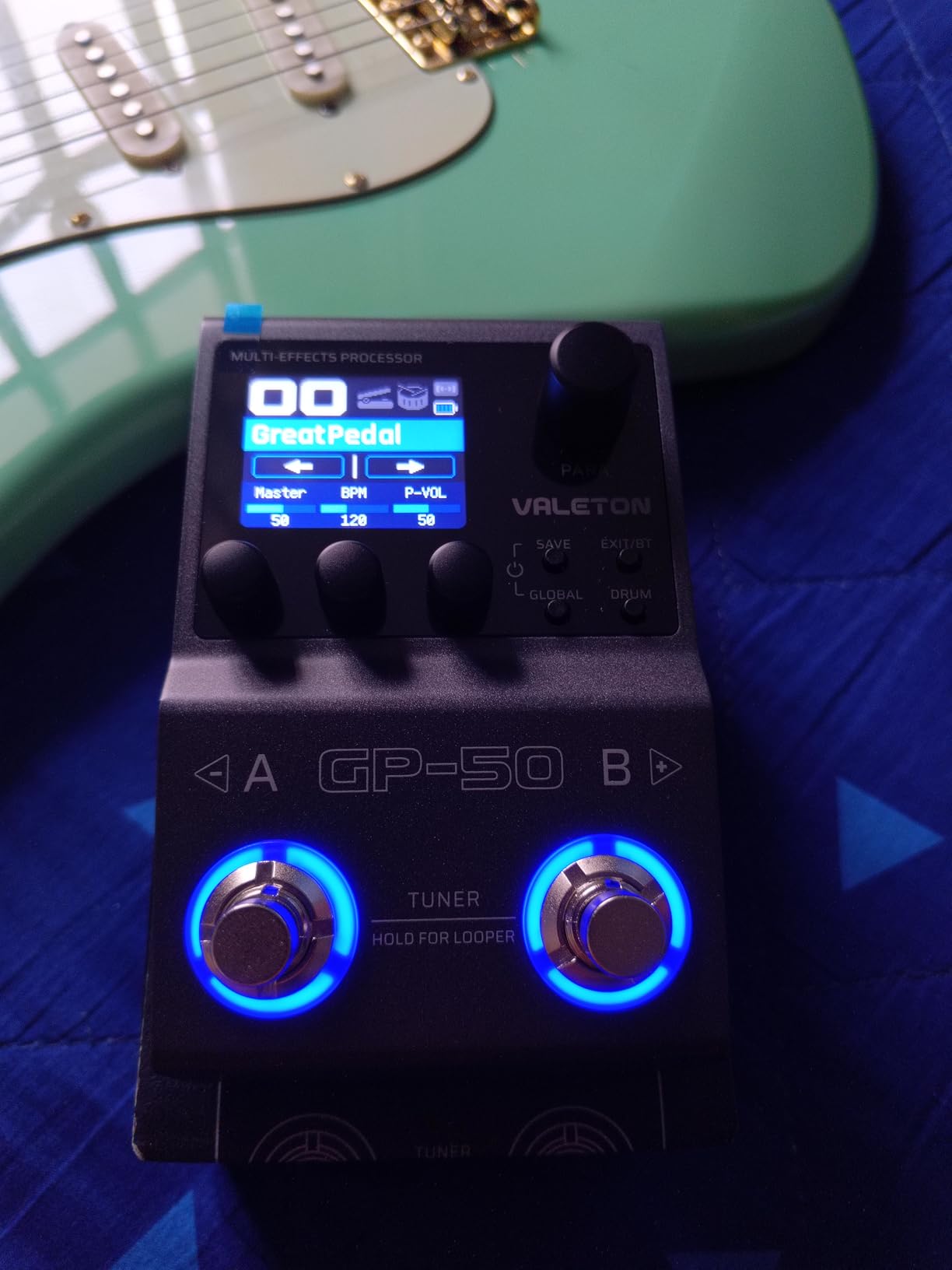 Valeton GP-50 Multi-Effects Processor | NAM & IR Loader with 100+ HD Effects, 9 Simultaneous Modules, BT App Control, 100 Patch Slots customer photo 1