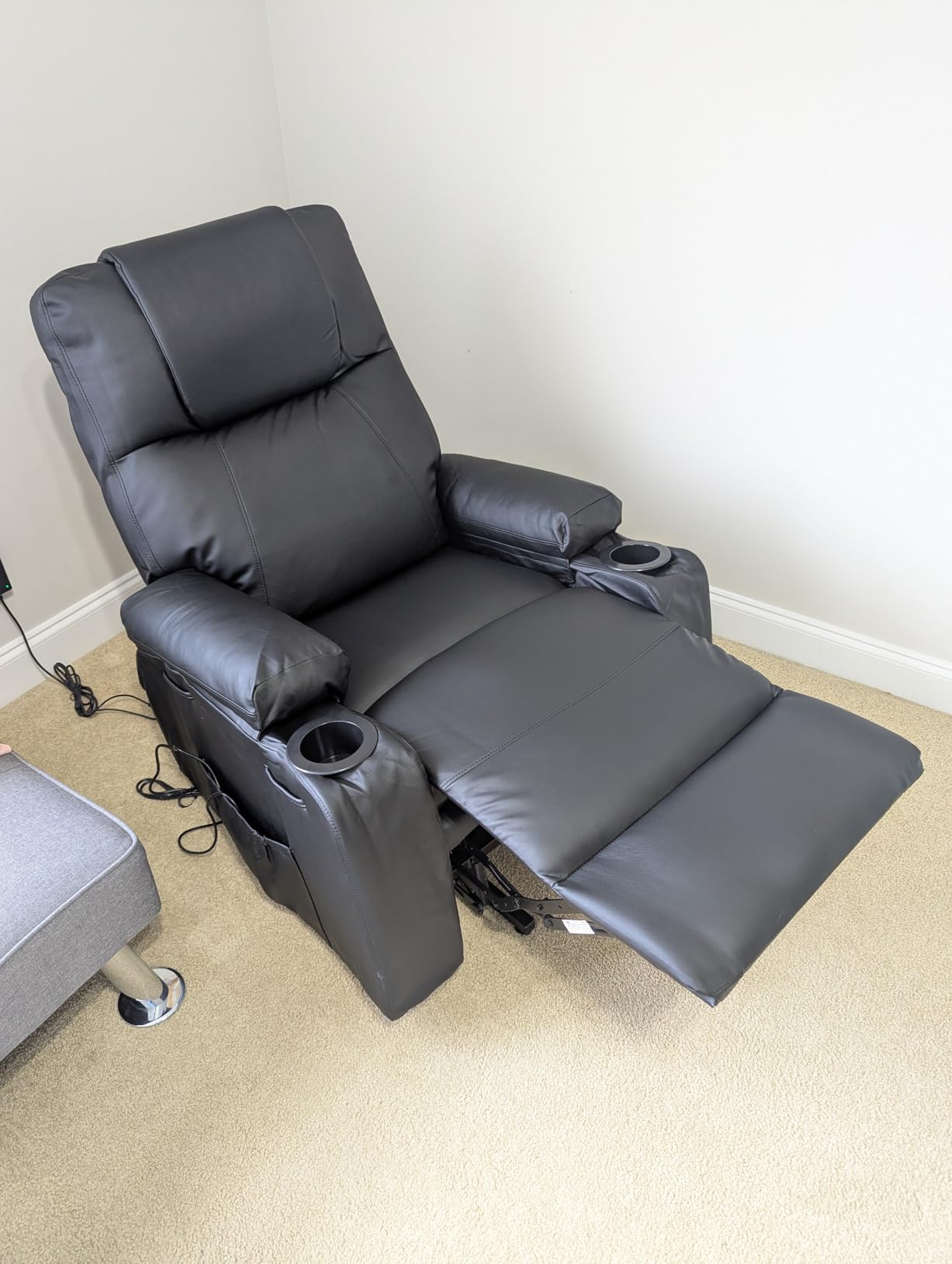 Power Lift Recliner Electric Chair for Elderly with USB Charge Port, Gray | Fits 5'2