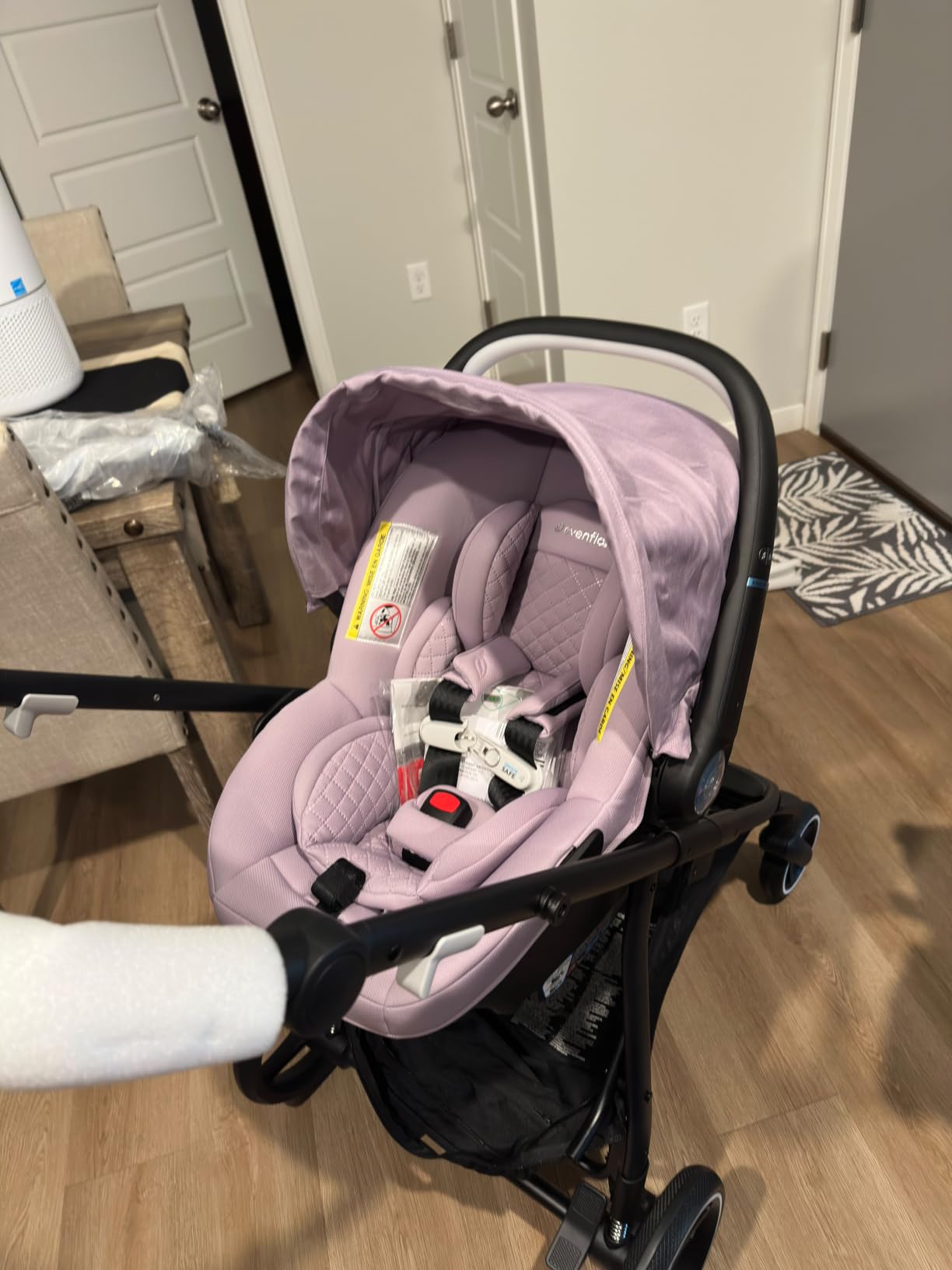 Shyft Intuiti+ Travel System w/ Revolve180 LiteMax NXT Rotating Car Seat | with SensorySoothe, Green & Gentle Fabric, & SensorSafe, Infant/Preemie Lightweight Car Seat, Rear-Facing 3-30 lbs (Agate) customer photo 2