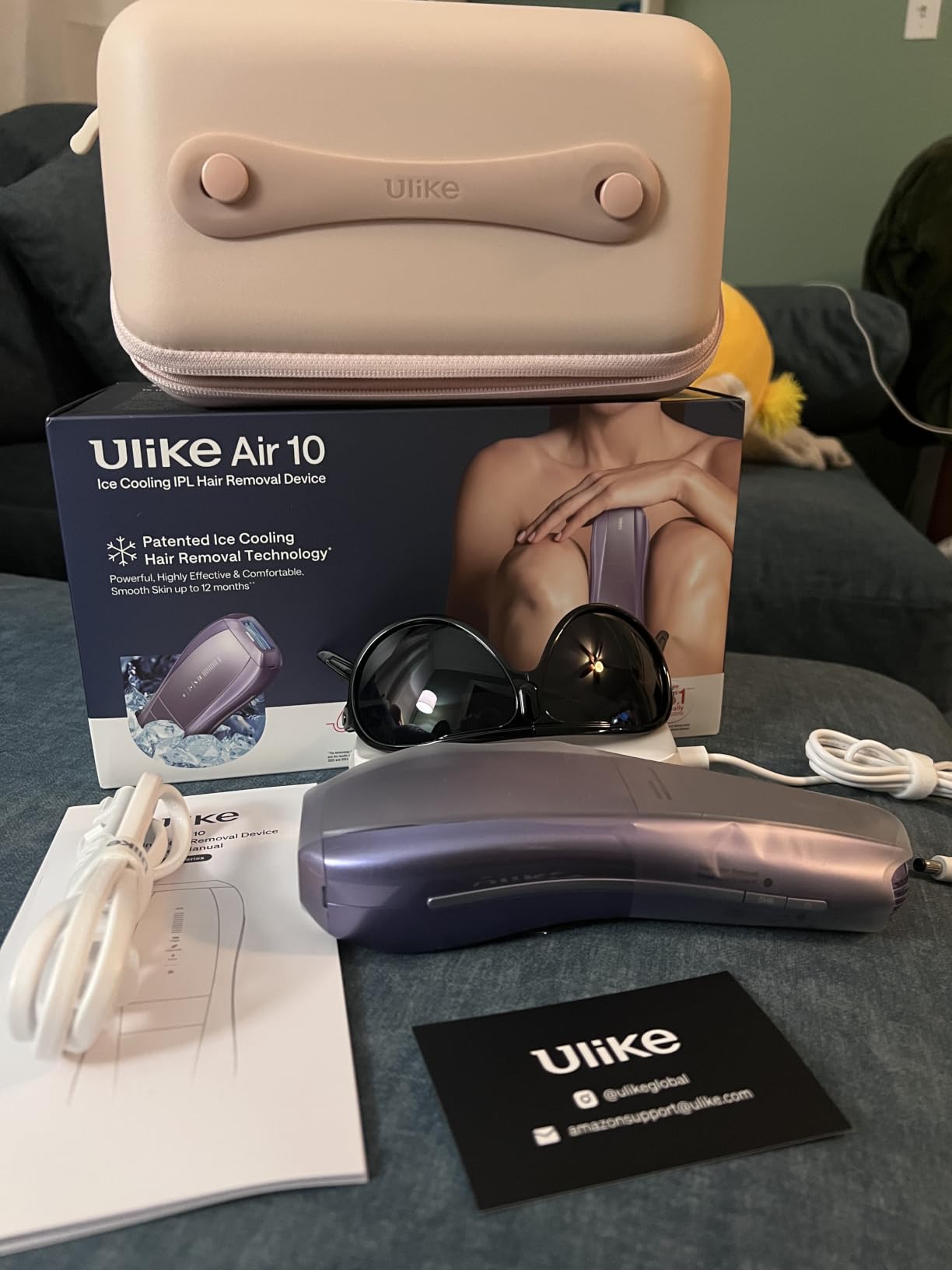 Ulike Laser Hair Removal Air 10 Deluxe Version IPL for for Women and Men with Ice-Cooling Technology, Nealy Painless and Permanent Hair Reduction, at Home Hair Removal in 10mins with Skin Sensor customer photo 1