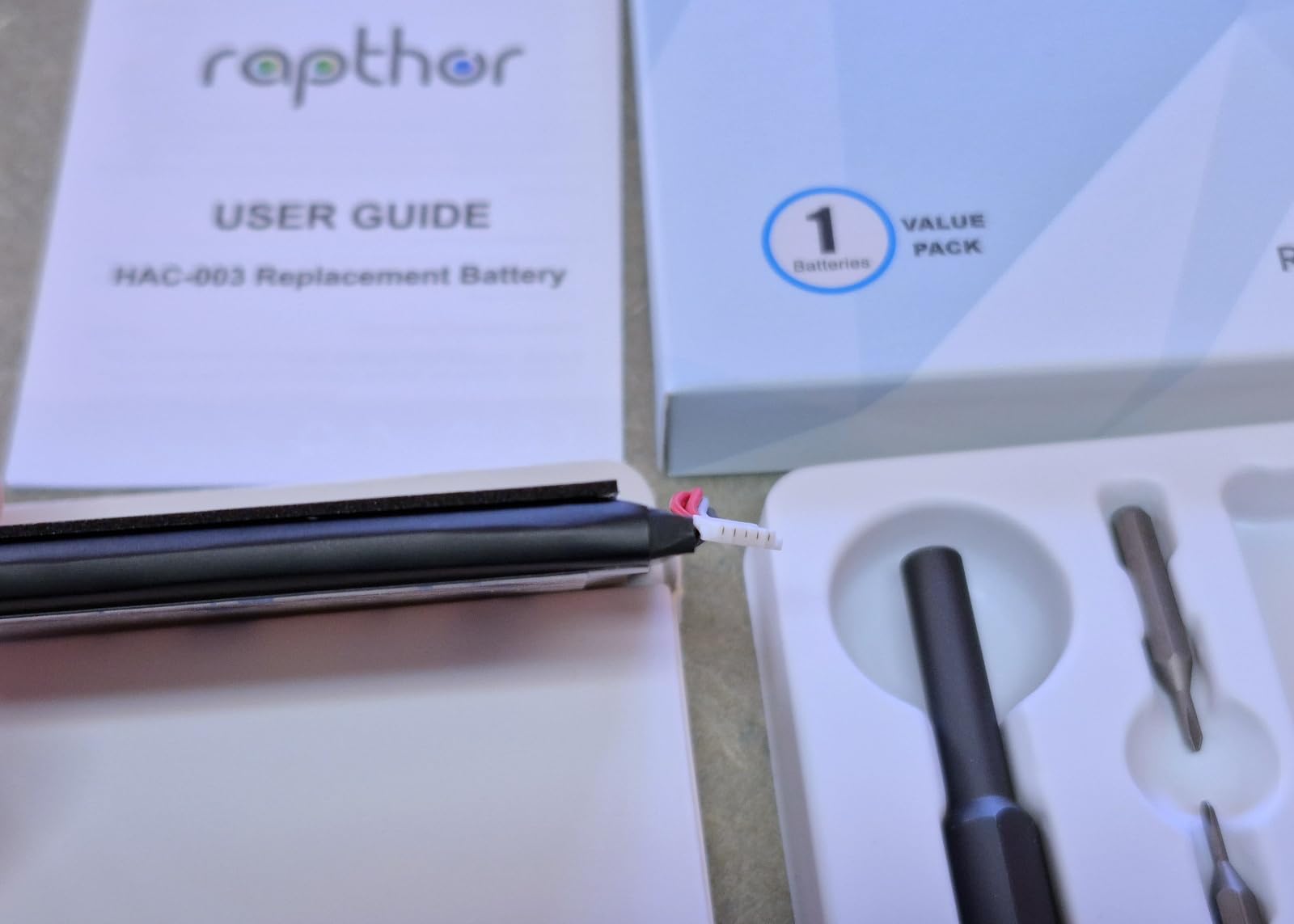 rapthor HAC-003 Replacement Battery for Nintendo Switch HAC-001, 16835mWh | Compatible with HAC-001(-01) and OLED HEG-001, Includes Repair Tools Kit, Internal Battery Replacement for Extended Playtime customer photo 1