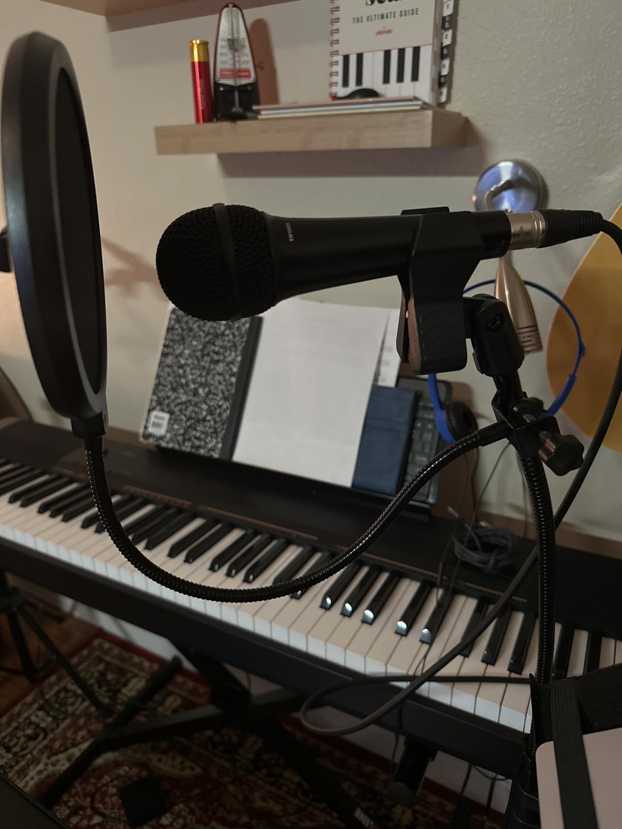 NEEWER Metal Pop Filter for Microphone, Six Layer Professional Foam Mic Isolation Shield Windscreen Cover with Flexible Arm for Podcast Live Streaming Voice Over Singing Studio Music Recording, MS044 customer photo 2