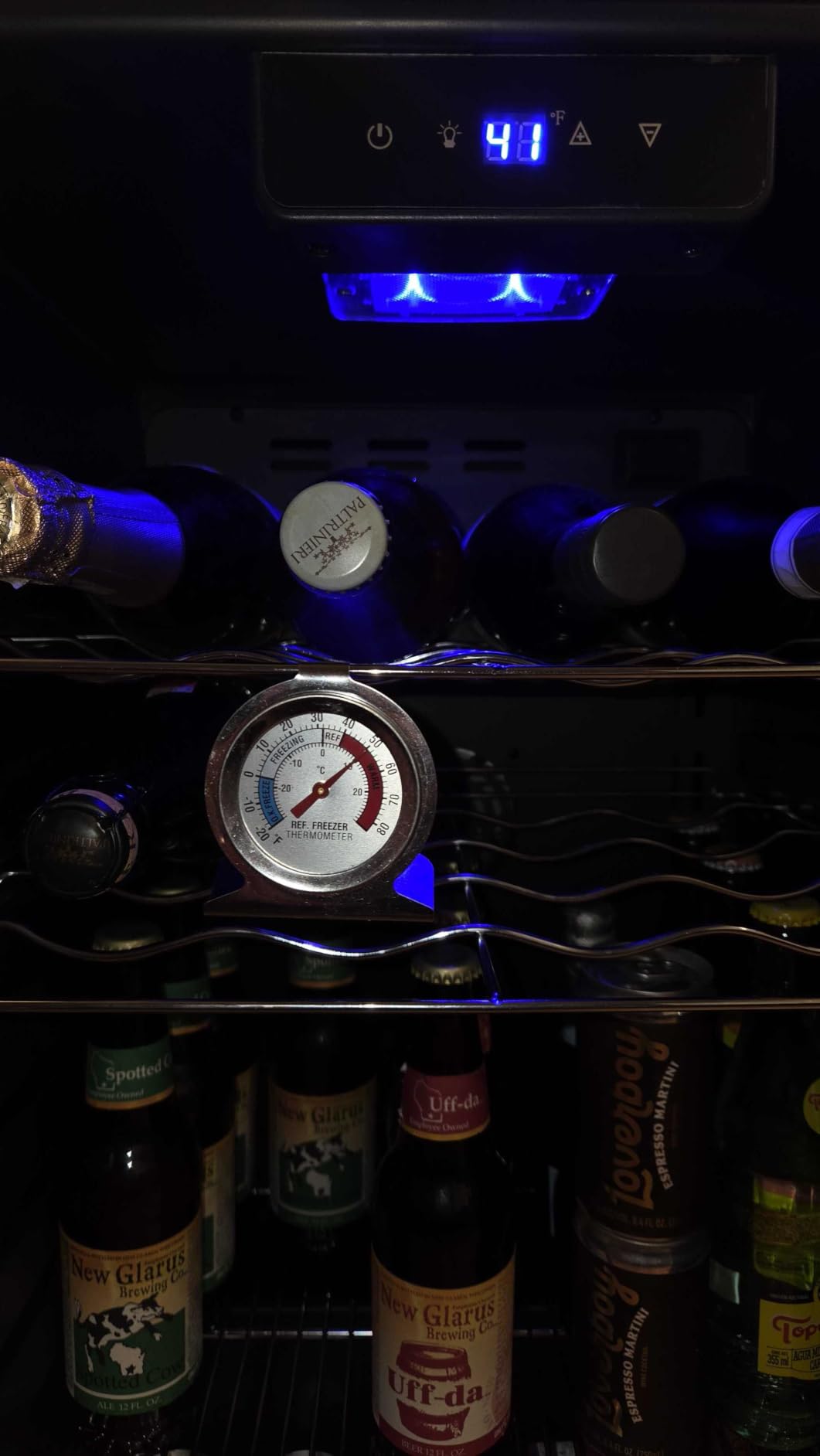 Icyglee 25 Bottle Wine Cooler Refrigerator, Freestanding Wine Fridge, Black | Compressor Cooled, 41-64F Adjustable Temp, Double-layer Glass Door, Red & White Wine Storage, Home Bar customer photo 1