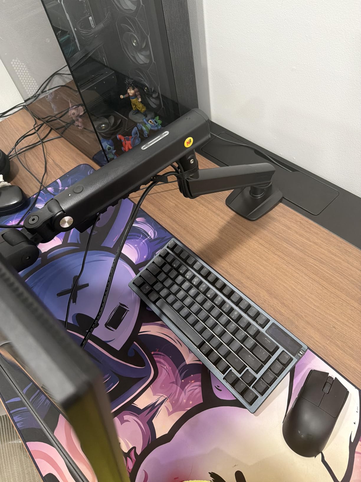 NB SmooVEx Monitor Mount, Monitor Stand fits up to 32 Inch, Mechanical Spring Mount, VESA 75/100 mm, Model-A5(Black) customer photo 2