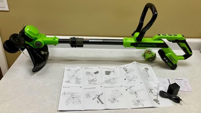 Greenworks 24V 12 in String Trimmer, 10 Blades, 3.0 Ah Battery customer photo 1