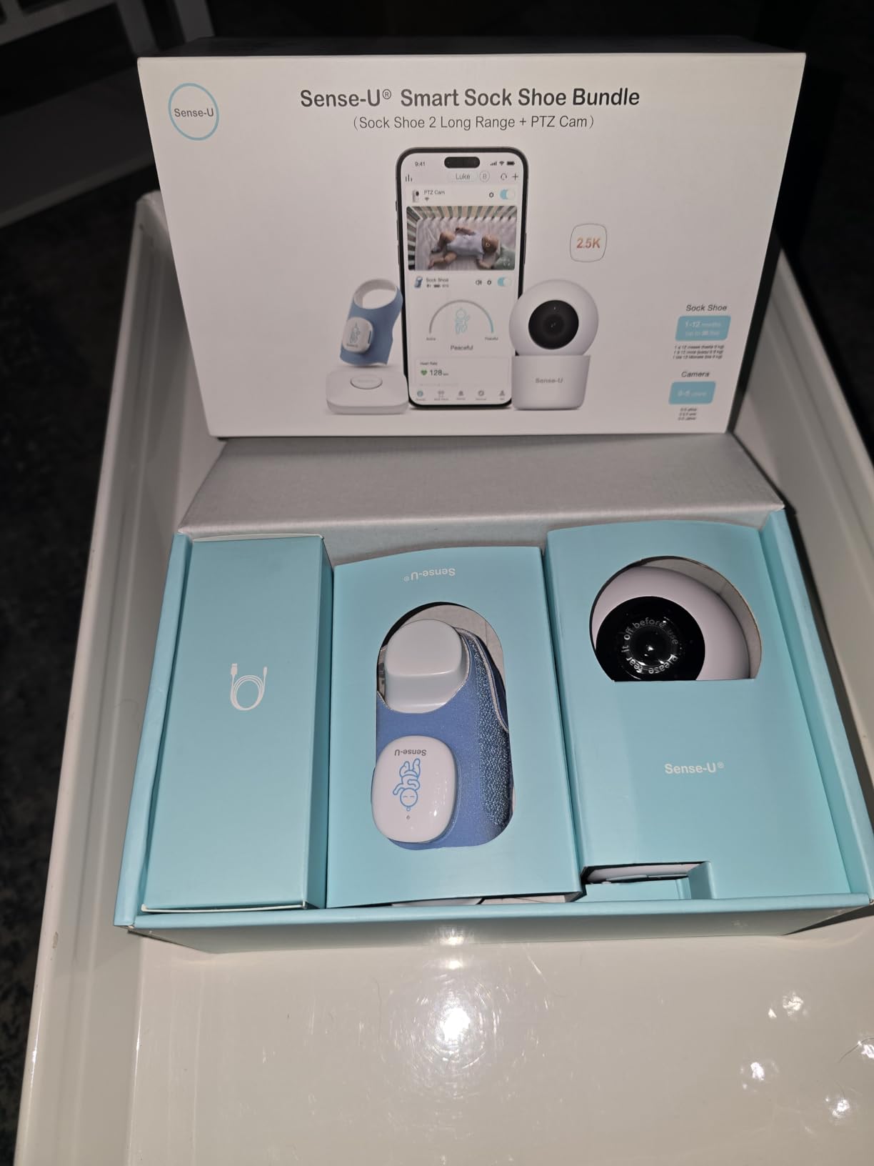 Smart Baby Sock Shoe 2 Bundle - Heart Rate & Sleep Pattern Tracking with 2.5K HD Video Camera, AI Cry Detection & Audio customer photo 1