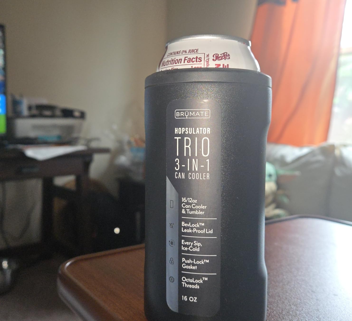 BrüMate Hopsulator Trio 3-in-1 Insulated Can Cooler for 12oz / 16oz Cans + 100% Leak Proof Tumbler with Lid | Insulated for Beer, Soda, and Energy Drinks customer photo 1