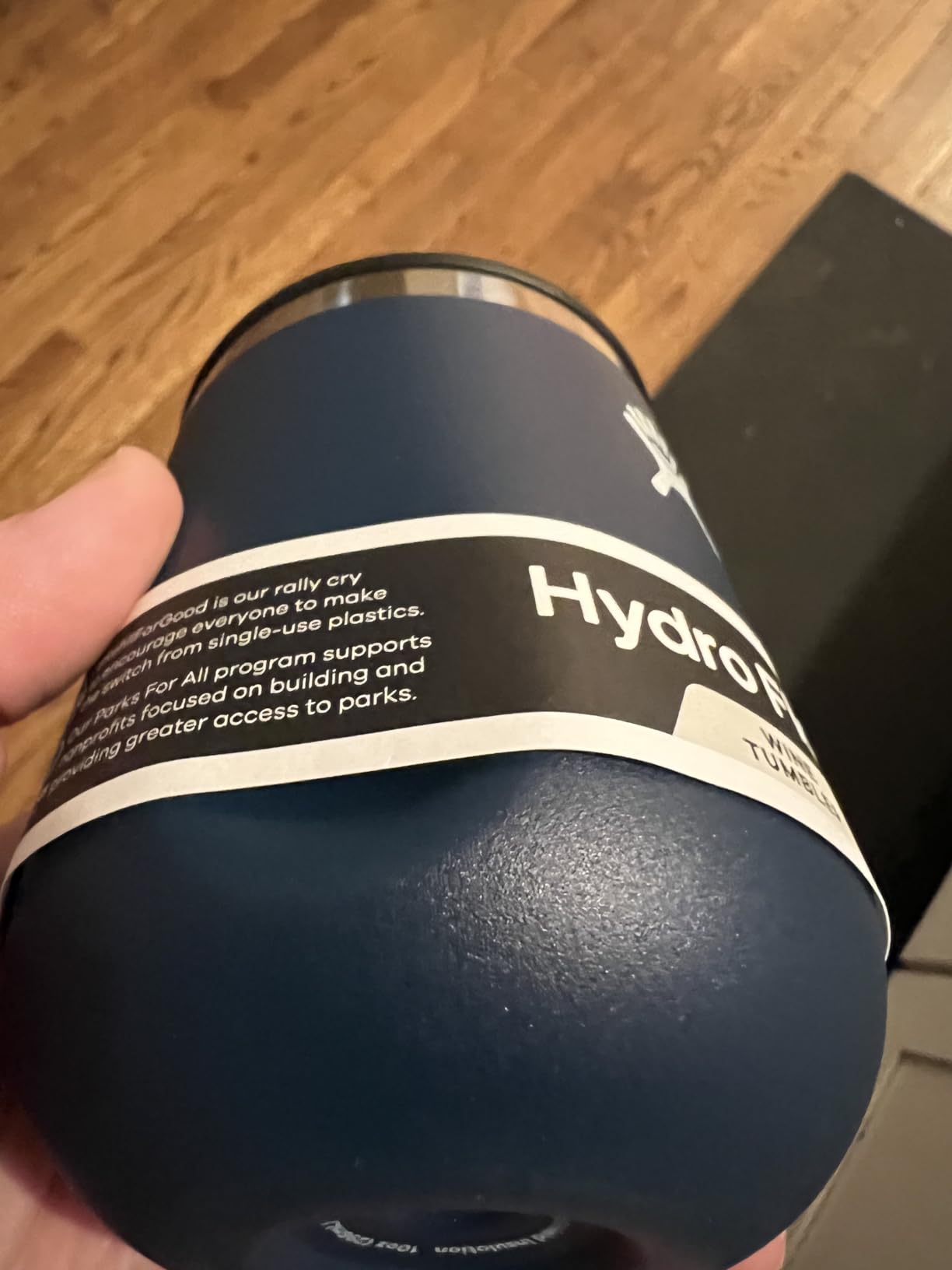 Hydro Flask 10 Oz Wine Glass - Ceramic Stemless Wine Tumbler, Unbreakable with Lid in Shale Gray customer photo 2