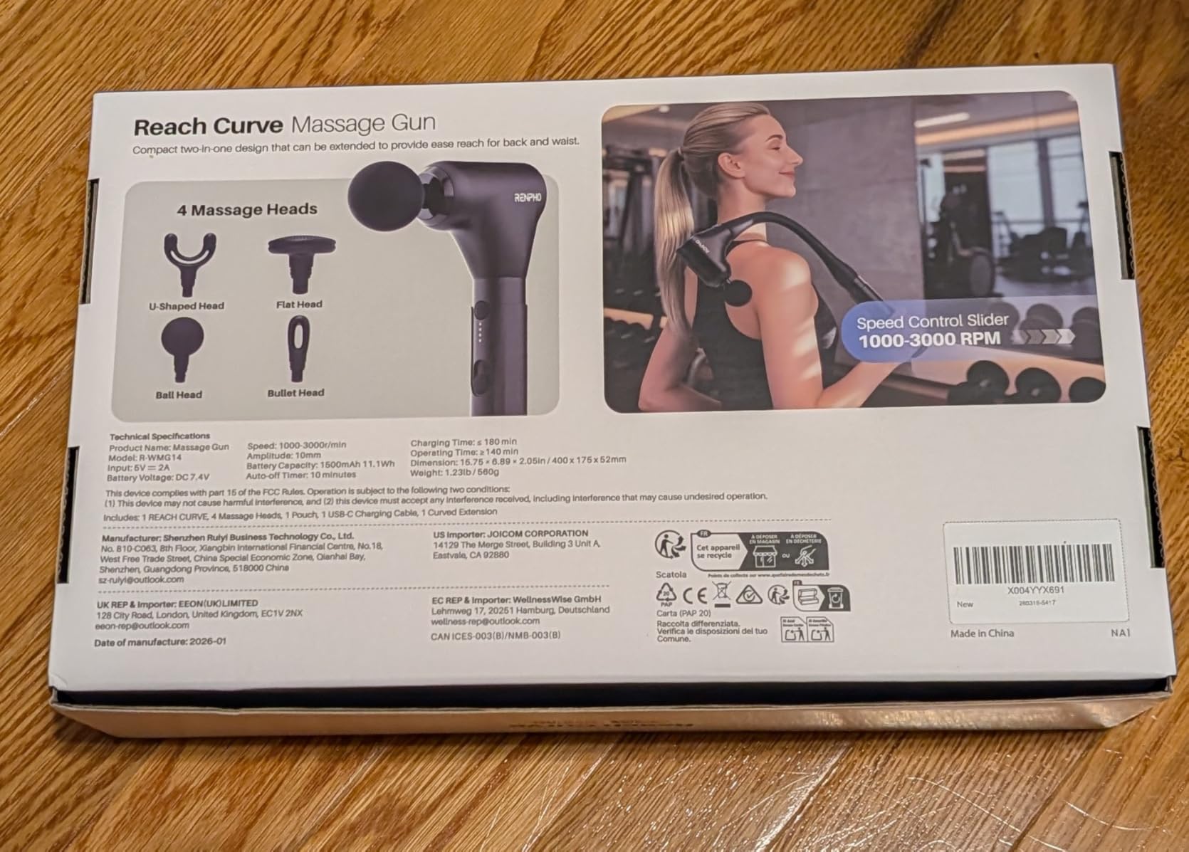 RENPHO Reach Curve Massage Gun with Extension Handle, 4-in-1 Massager | 10MM Deep Tissue, Handheld Back Neck Massager for Soreness, Travel Massage Tool, FSA Eligible HSA, Gifts for Men Women customer photo 2