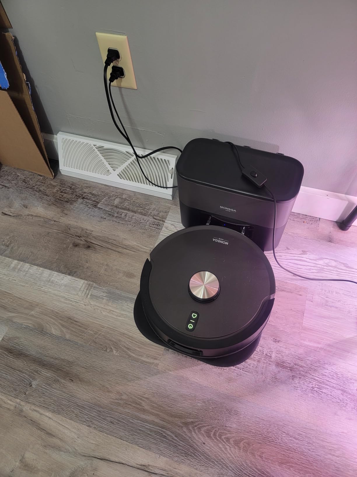 MONSGA Robot Vacuum and Mop, 90 Days Self-Emptying with 8000Pa Suction | Dual Anti-Tangle for Pet Hair, Carpet and Hard Floor, LiDAR Navigation, Smart Mapping, 160Mins Runtime, APP & Voice Control customer photo 1