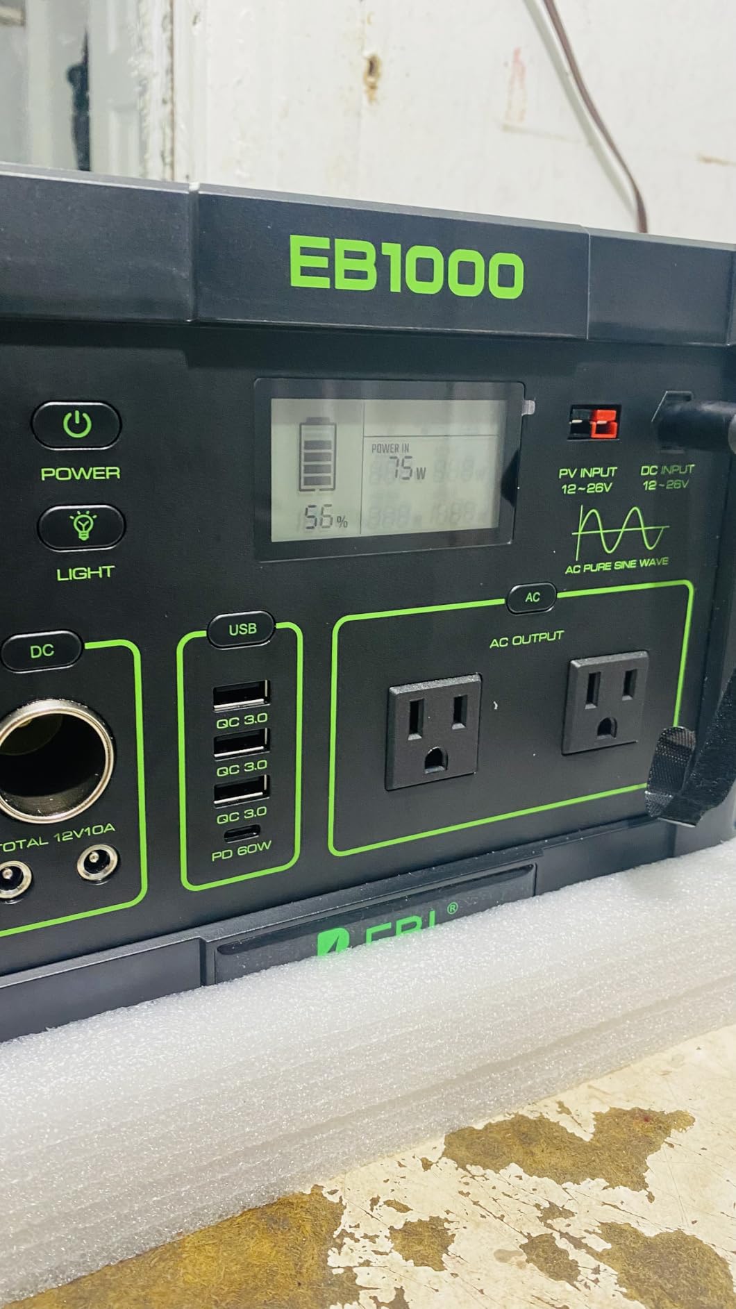 1000W Solar Generator 999Wh, GRECELL Portable Power Station | With 60W USB-C PD Output, 120V Pure Sine Wave AC Outlet Backup Lithium Battery for Outdoor Camping Travel Home (Peak 2000W) customer photo 1