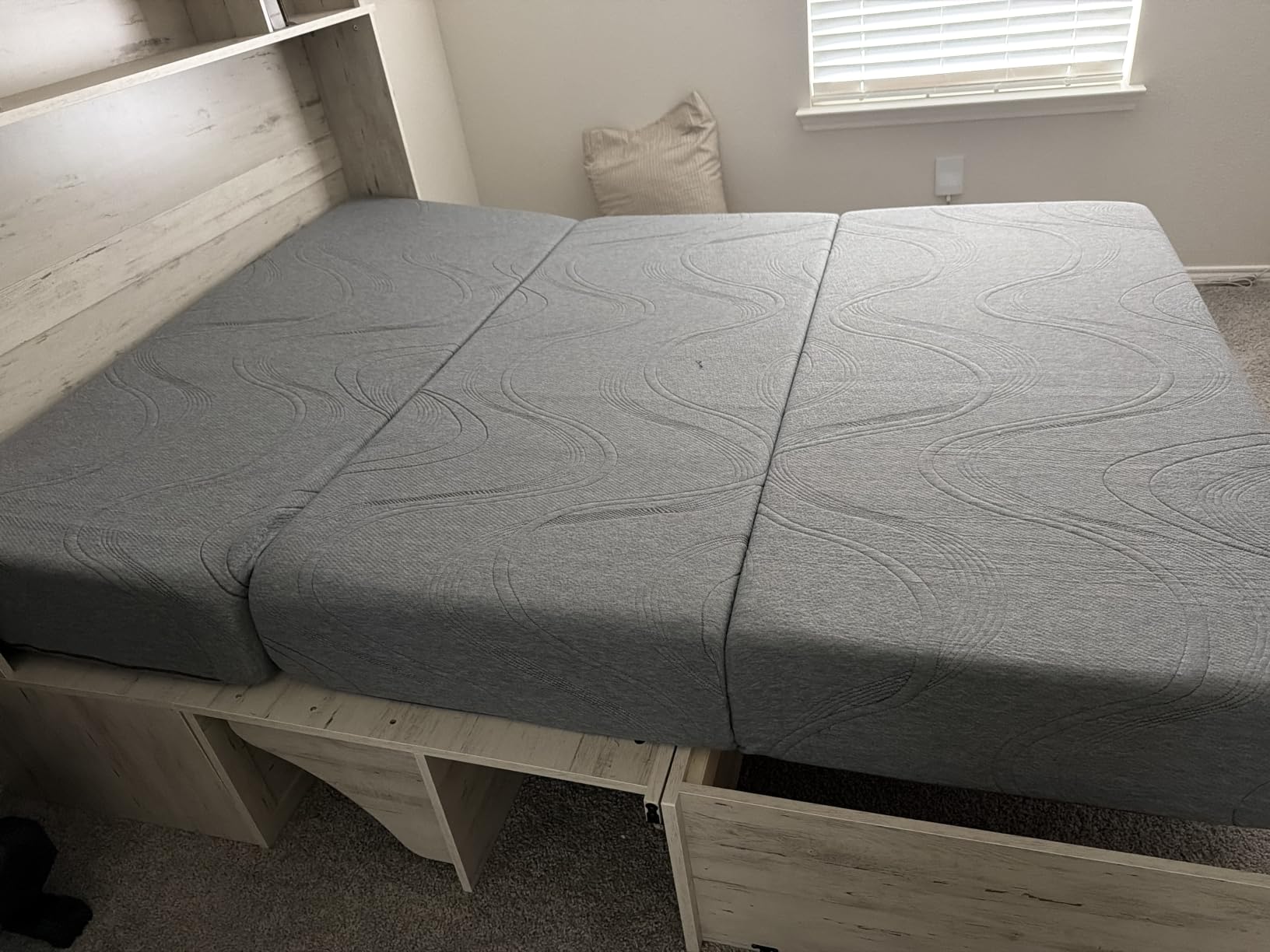 Foldable Mattress Full, 6 Inch Memory Foam Trifold Mattress Topper customer photo 2