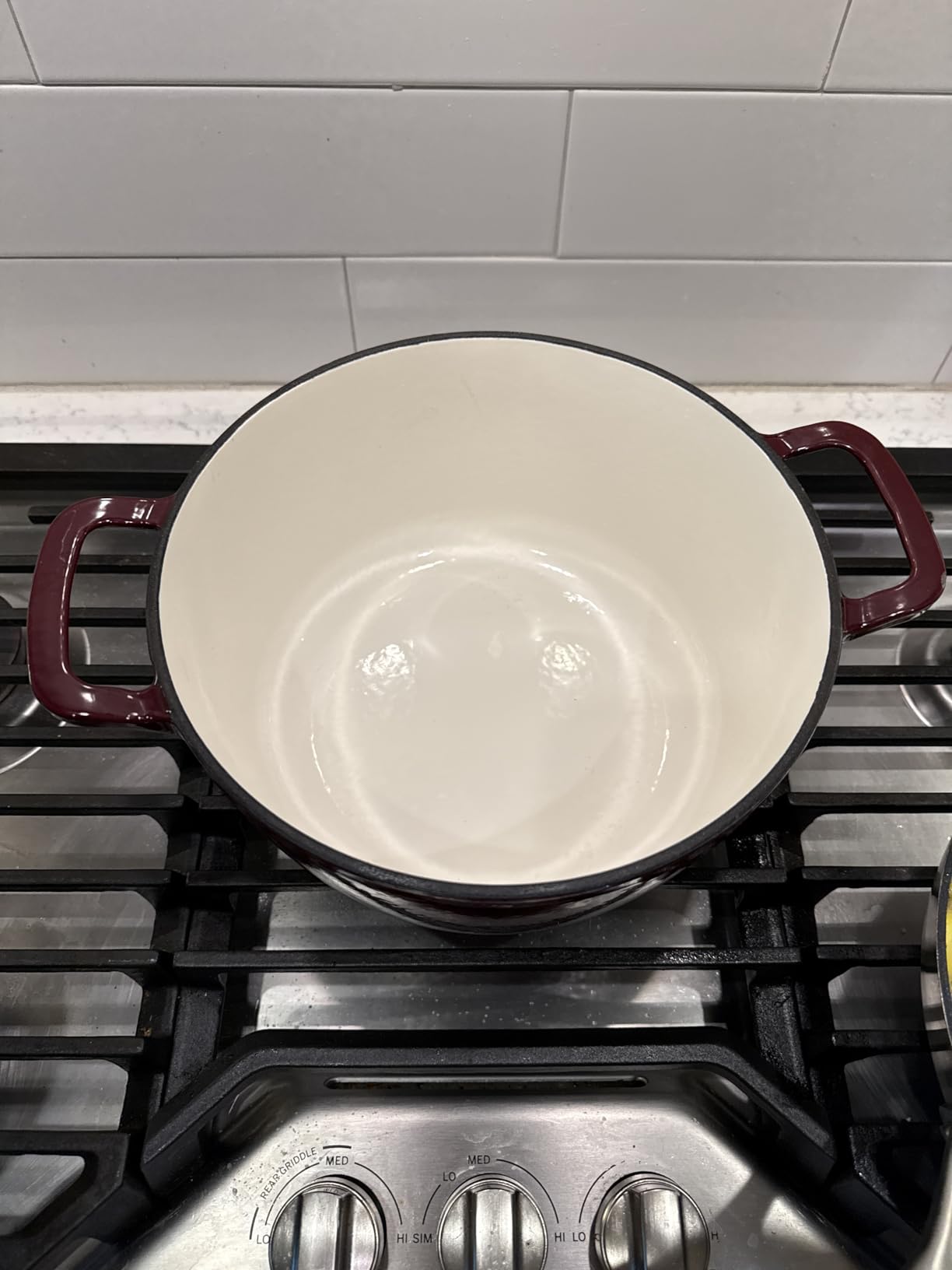 Enameled Cast Iron Dutch Oven 5.2 Qt with Lid, Cream | For Sourdough Bread, Stews & Roasts, Oven Safe to 500F, Works on Gas, Electric & Induction Stovetops. customer photo 1